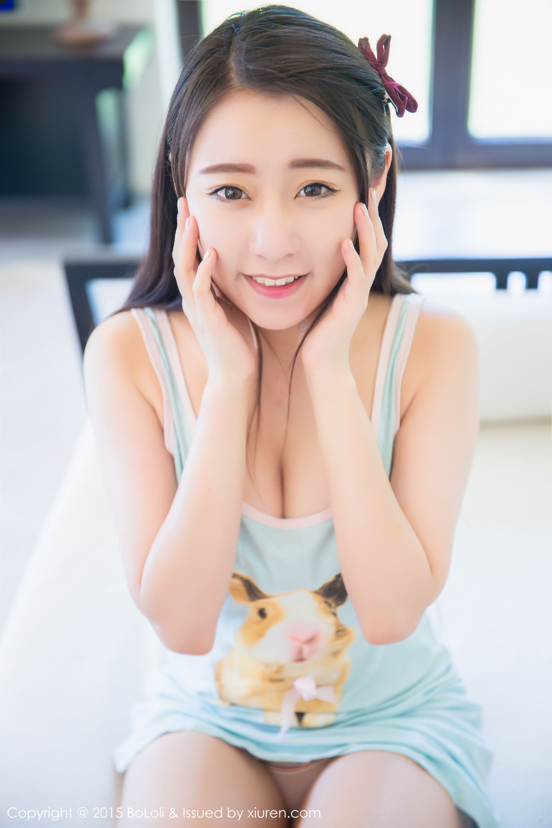 [波萝社] 朵比 三亚旅拍性感内衣+黑丝系列 高清手机美女壁纸
