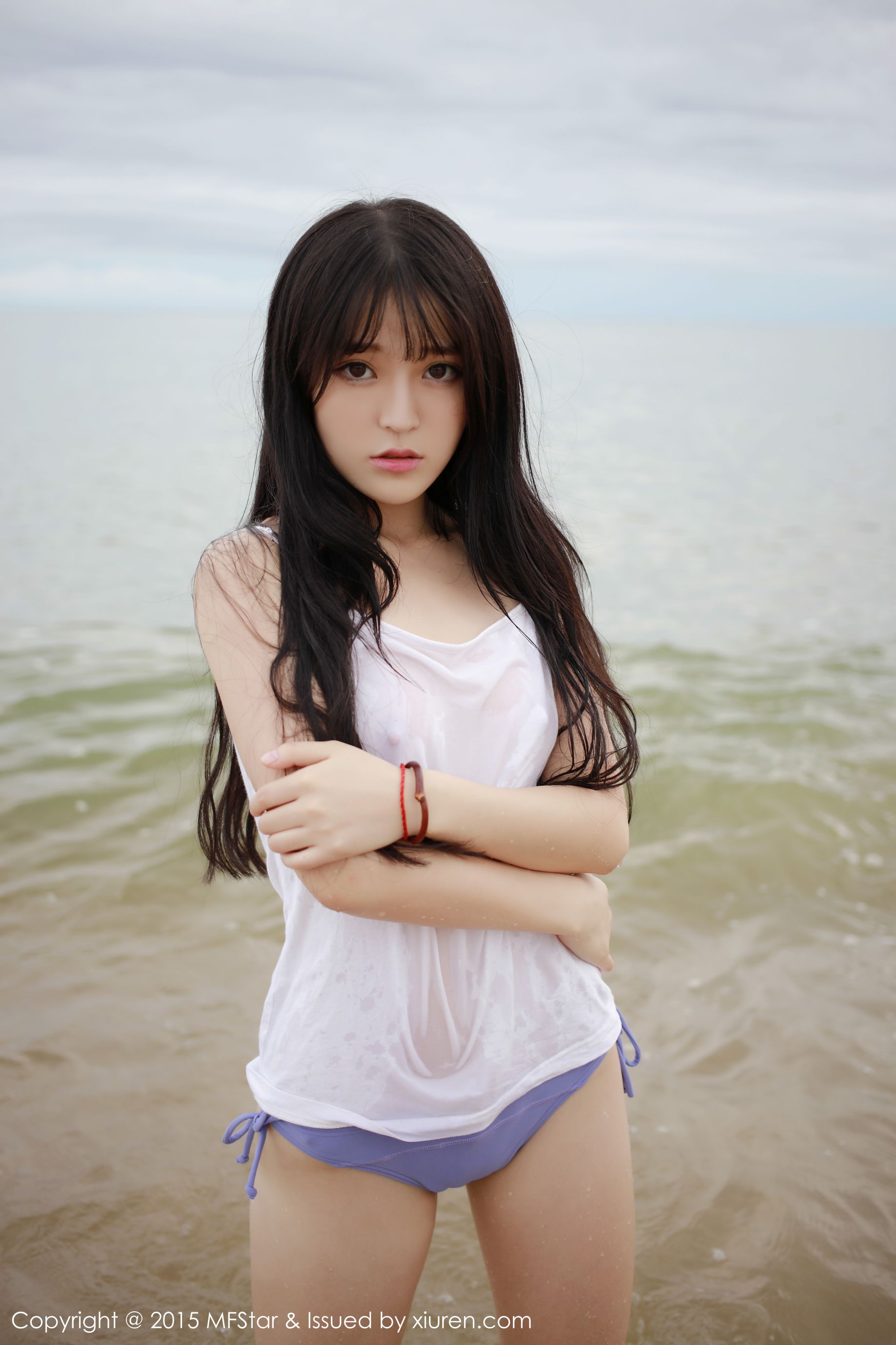 [模范学院] 伊小七 性感淋湿旅拍 高清手机美女壁纸
