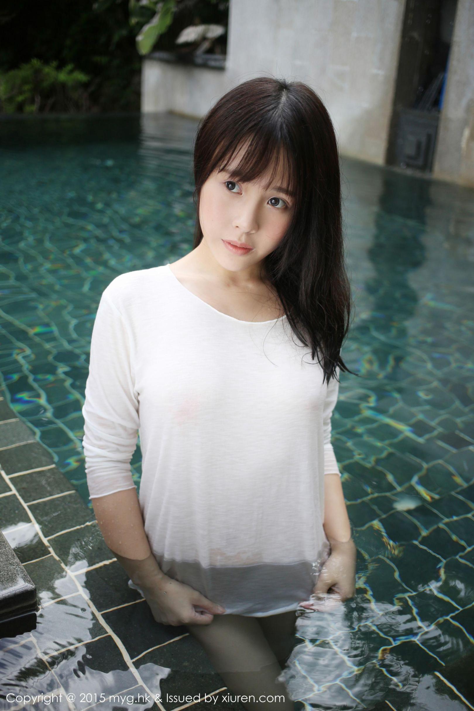 [模范学院] 夏天Sienna 泳池淋湿 高清手机美女壁纸