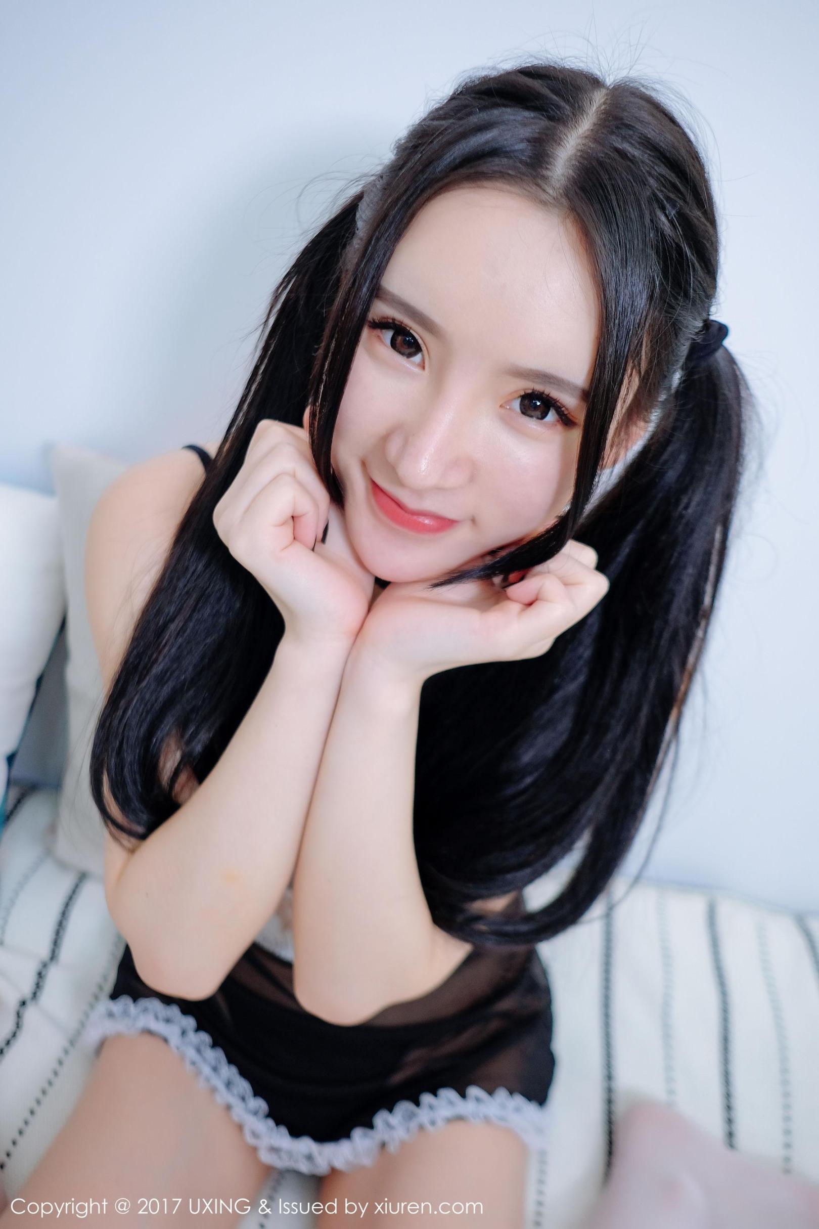 [爱丝] 周于希 福利女仆装、性感皮衣、蕾丝吊袜 高清手机美女壁纸
