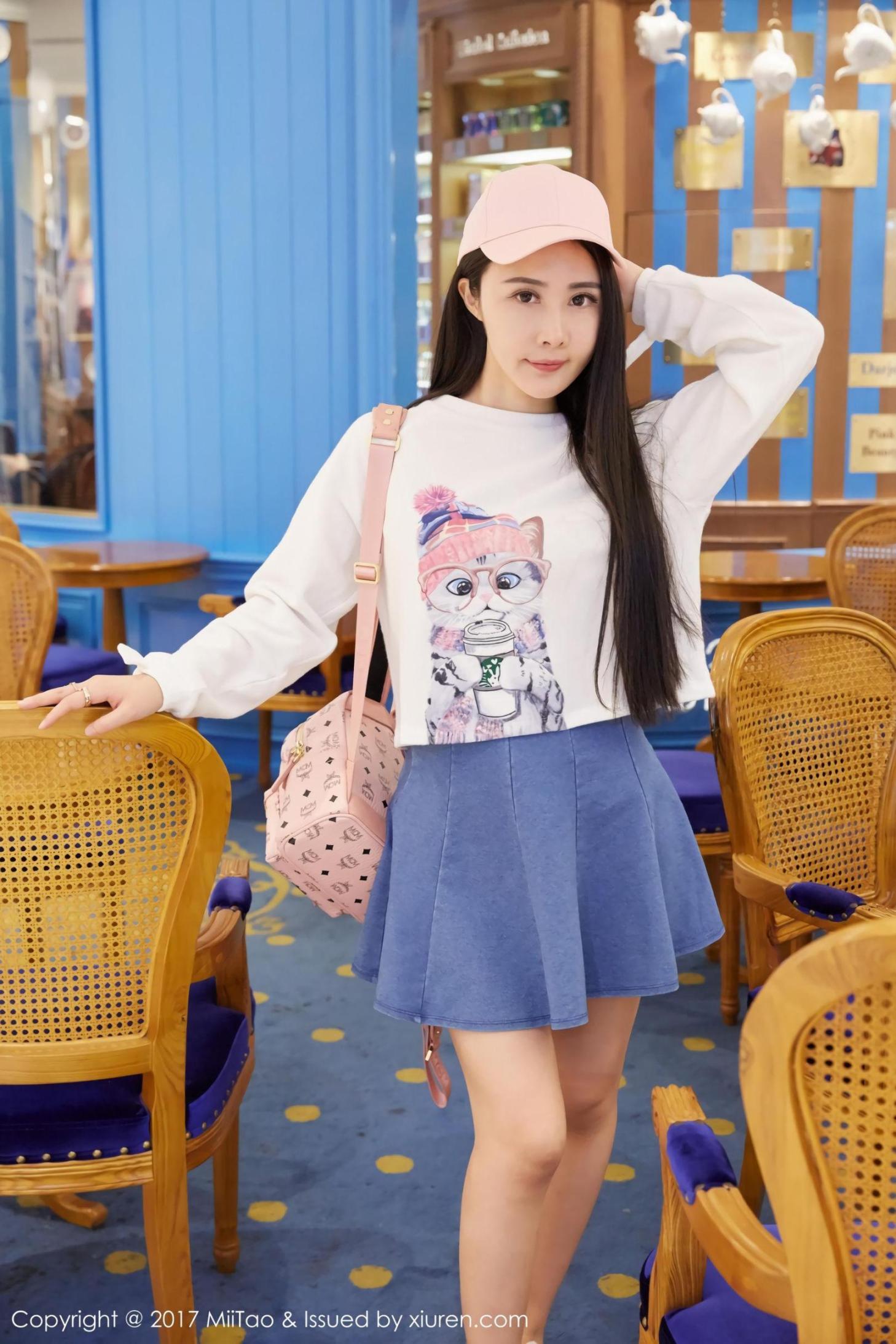 [蜜桃社] 陆萱萱 牛仔女神+街拍高清手机美女壁纸29P