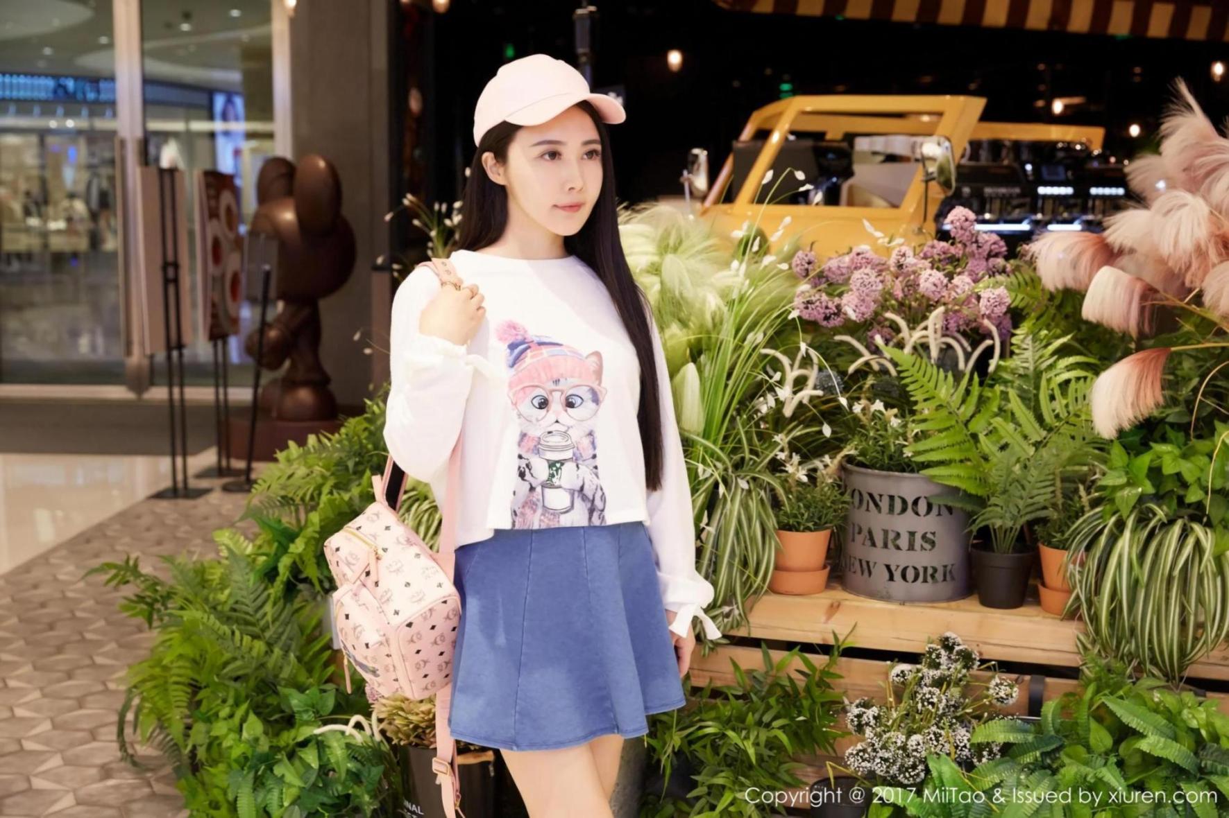 [蜜桃社] 陆萱萱 牛仔女神+街拍高清手机美女壁纸31P