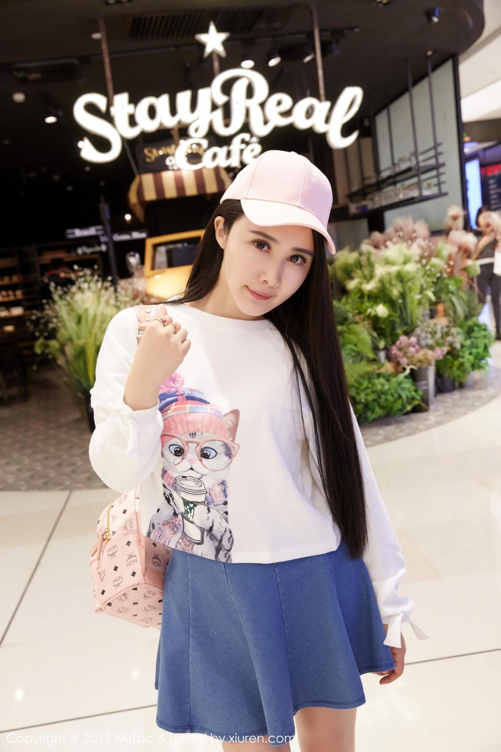 [蜜桃社] 陆萱萱 牛仔女神+街拍高清手机美女壁纸34P