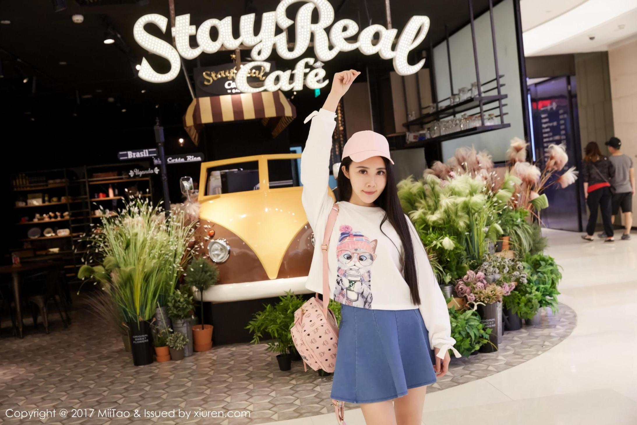 [蜜桃社] 陆萱萱 牛仔女神+街拍高清手机美女壁纸33P