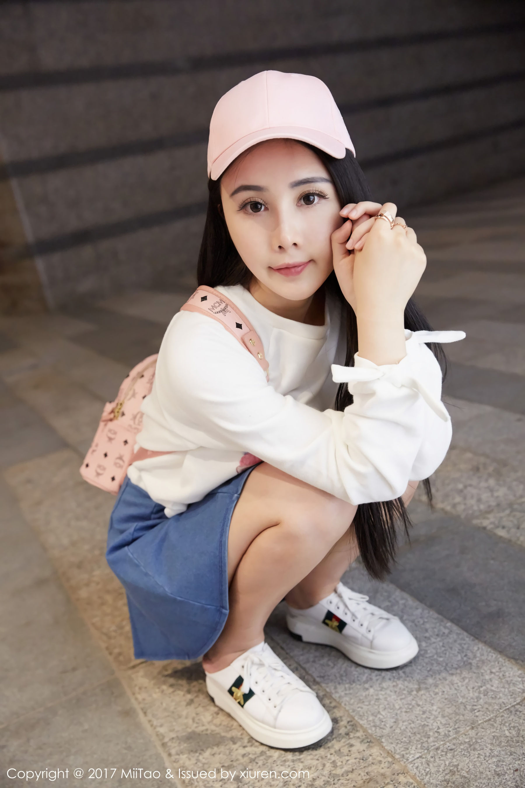 [蜜桃社] 陆萱萱 牛仔女神+街拍高清手机美女壁纸41P