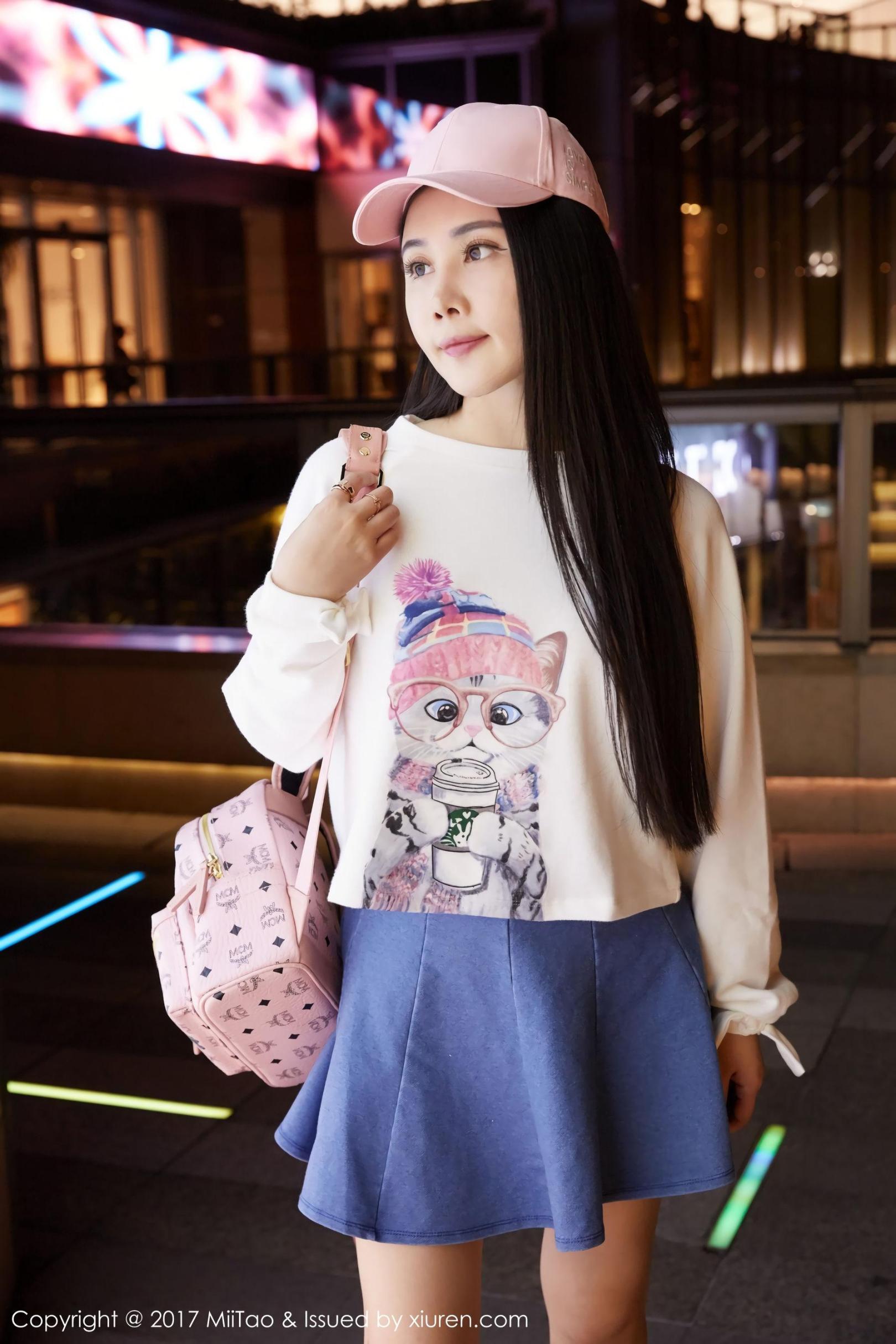 [蜜桃社] 陆萱萱 牛仔女神+街拍高清手机美女壁纸36P