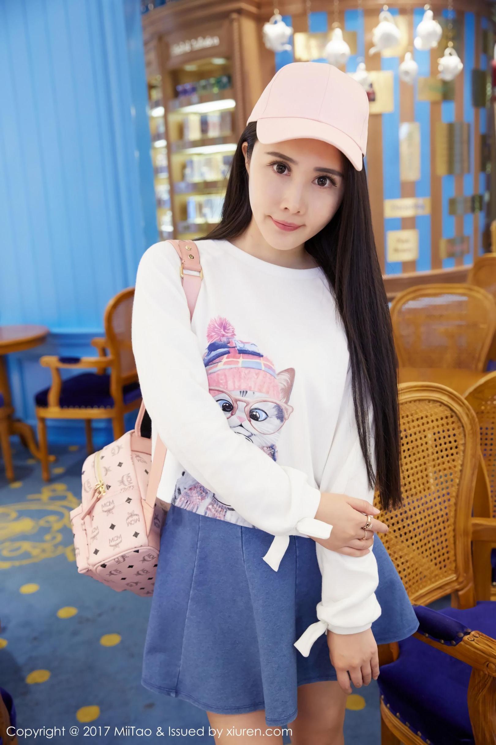 [蜜桃社] 陆萱萱 牛仔女神+街拍高清手机美女壁纸30P