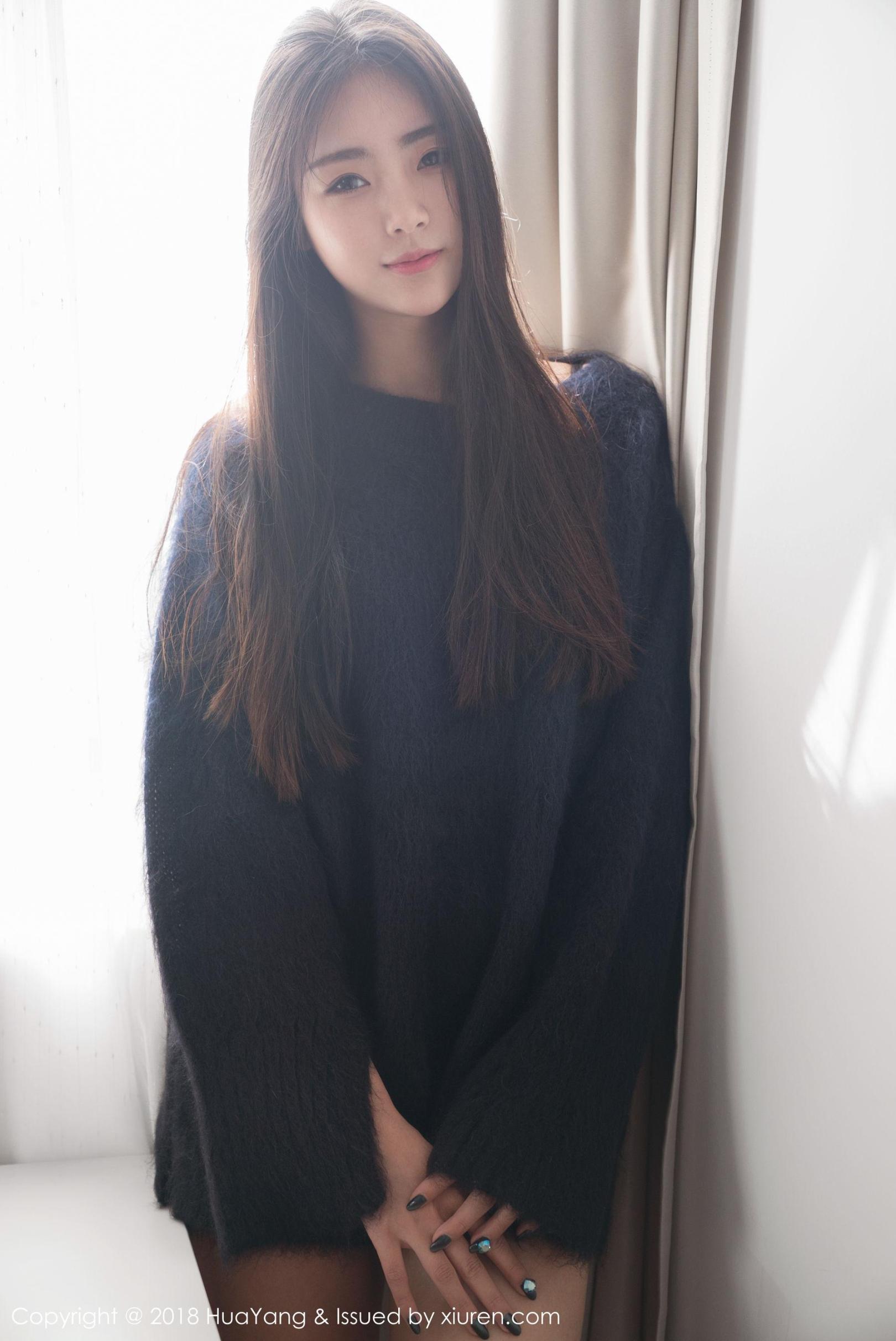 [推女神] 可乐Vicky 毛衣+白衬衫高清手机美女壁纸4P