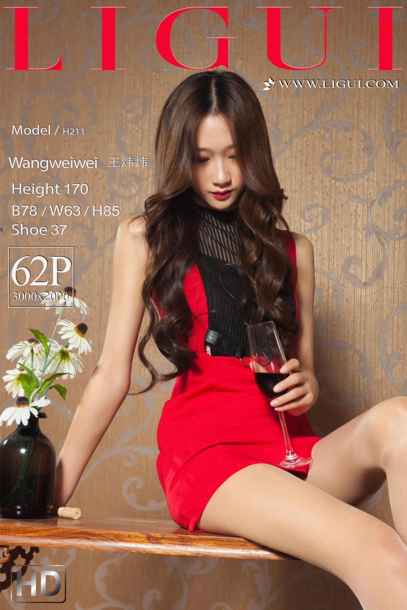 [丽柜] 王炜炜 红裙女郎 高清手机美女壁纸