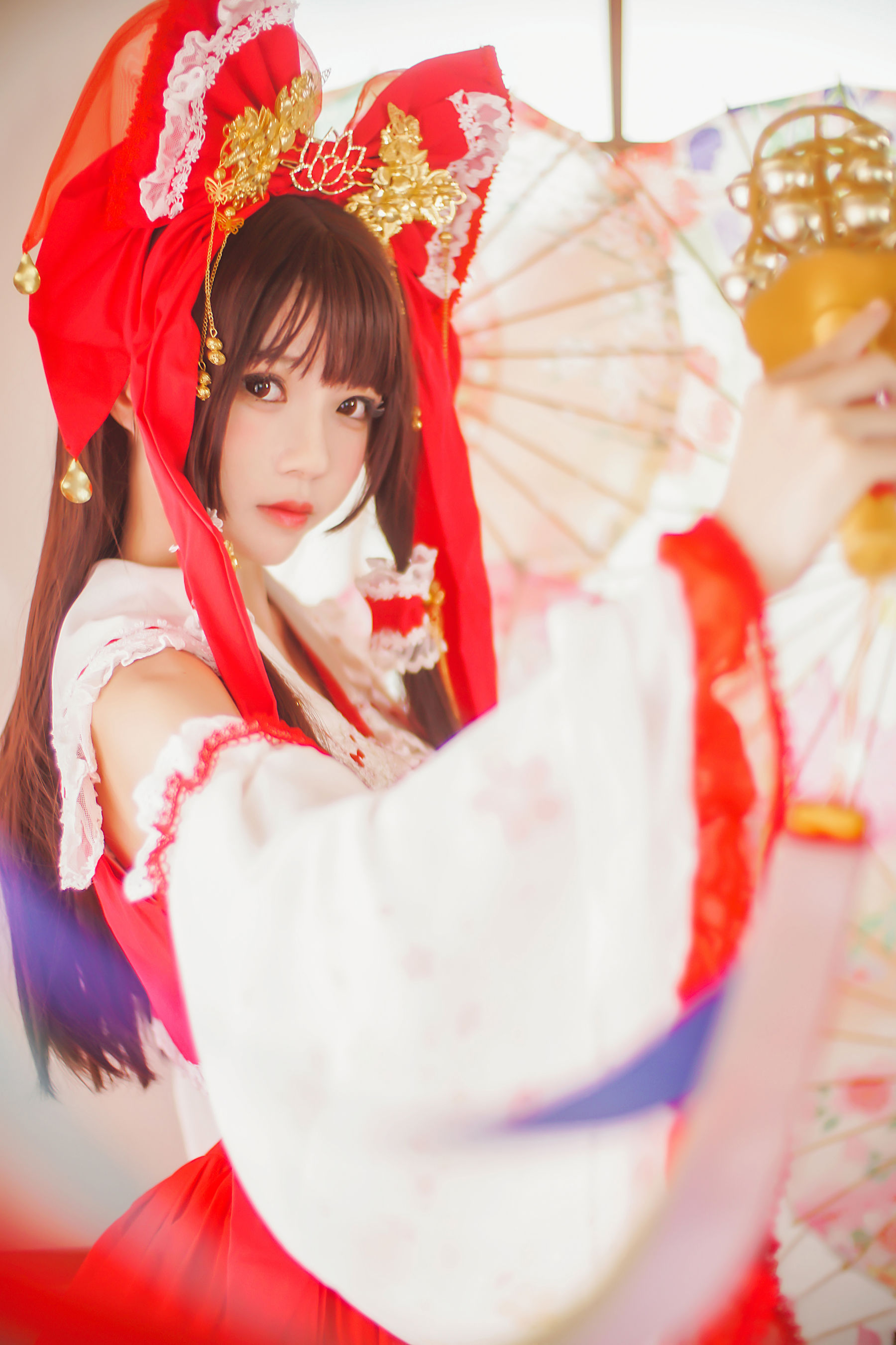 [网络美女] 桜桃喵 灵梦 新年快乐 高清写真套图