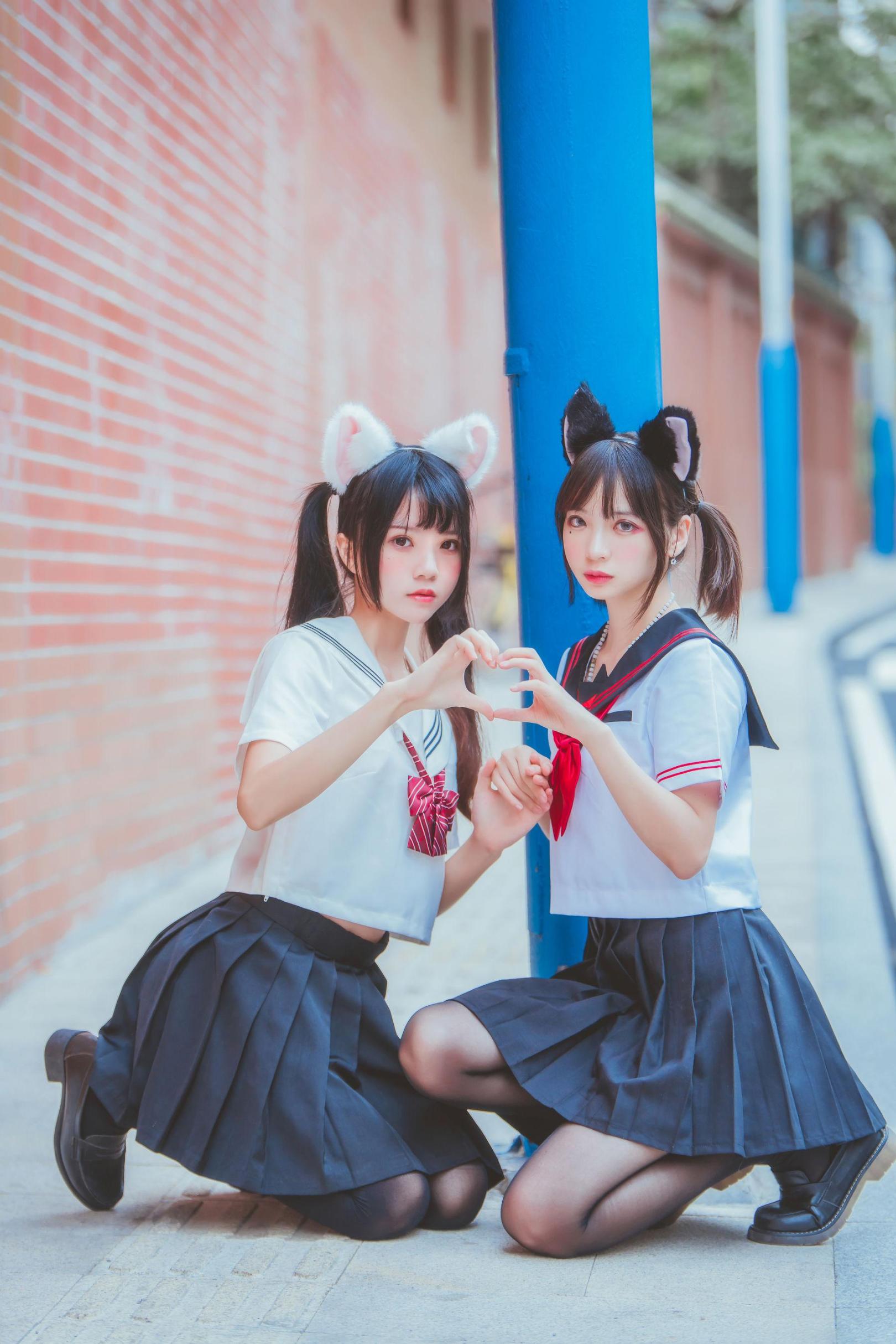 桜桃喵 JK姐妹穿搭高清写真6P