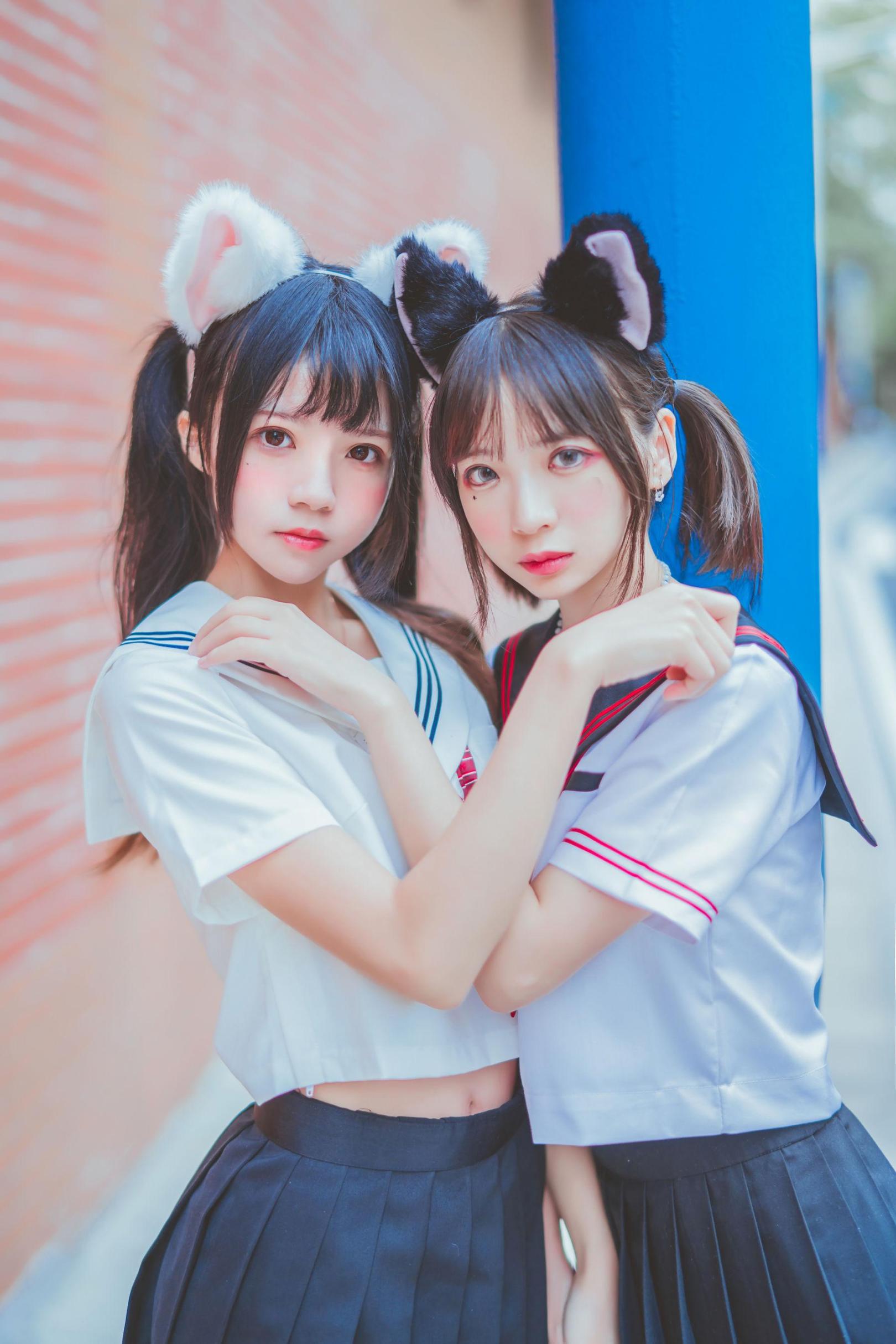 桜桃喵 JK姐妹穿搭高清写真4P