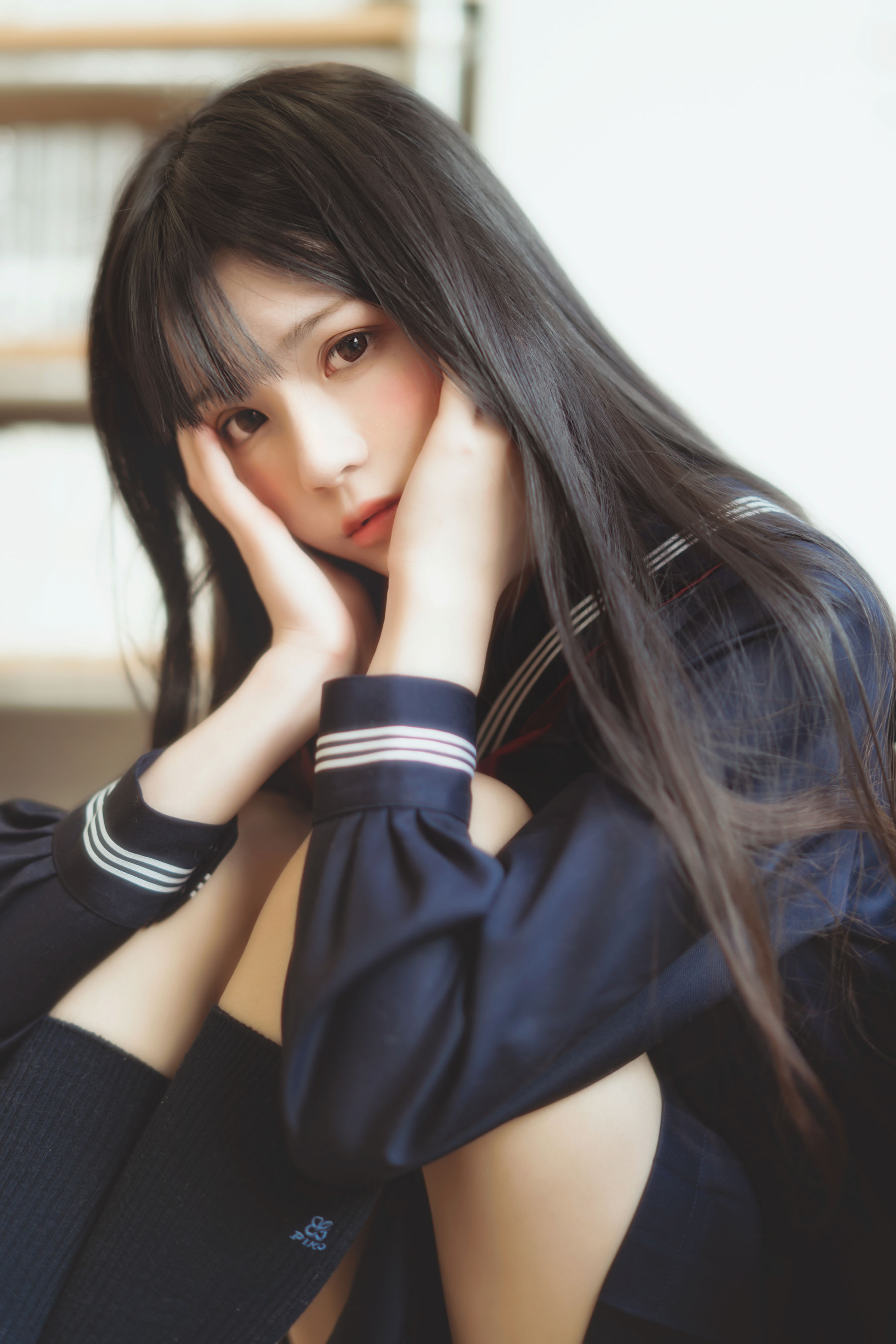 [网络美女] 桜桃喵 (小少女)黑色水手服高清手机美女壁纸41P