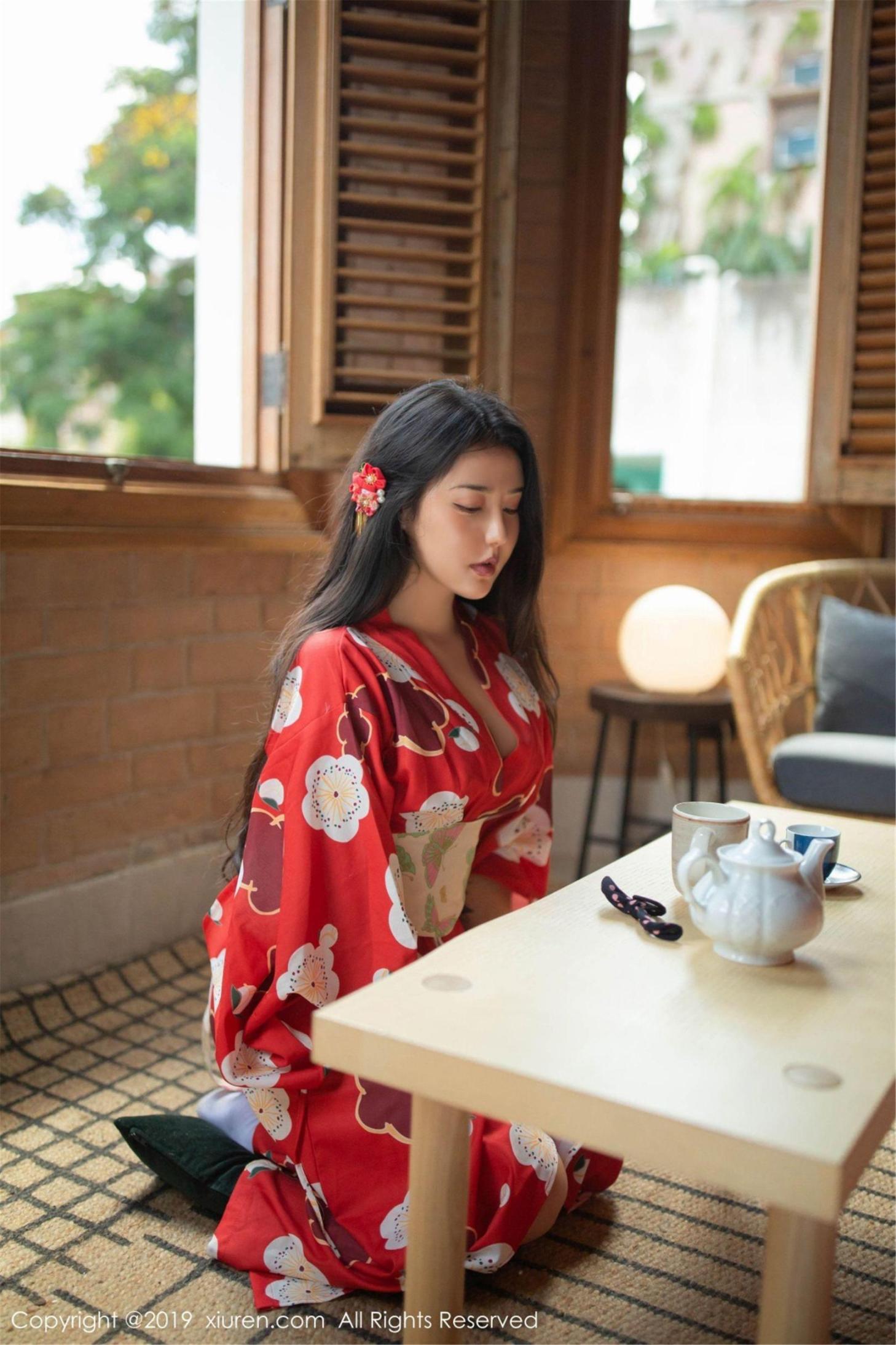 [模范学院] 玛鲁娜 韵味的和服+激情束缚的捆绑 高清手机美女壁纸