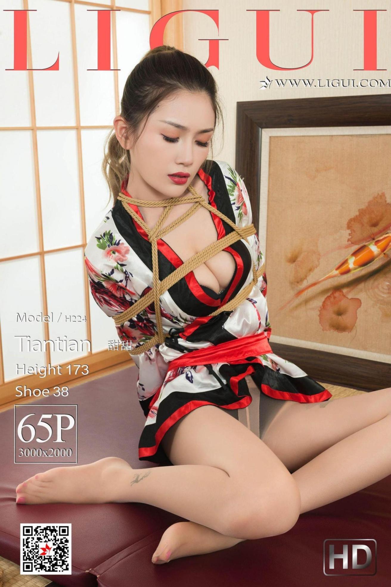 [丽柜] 丽柜甜甜 绳艺捆绑丝袜人体摄影 高清手机美女壁纸