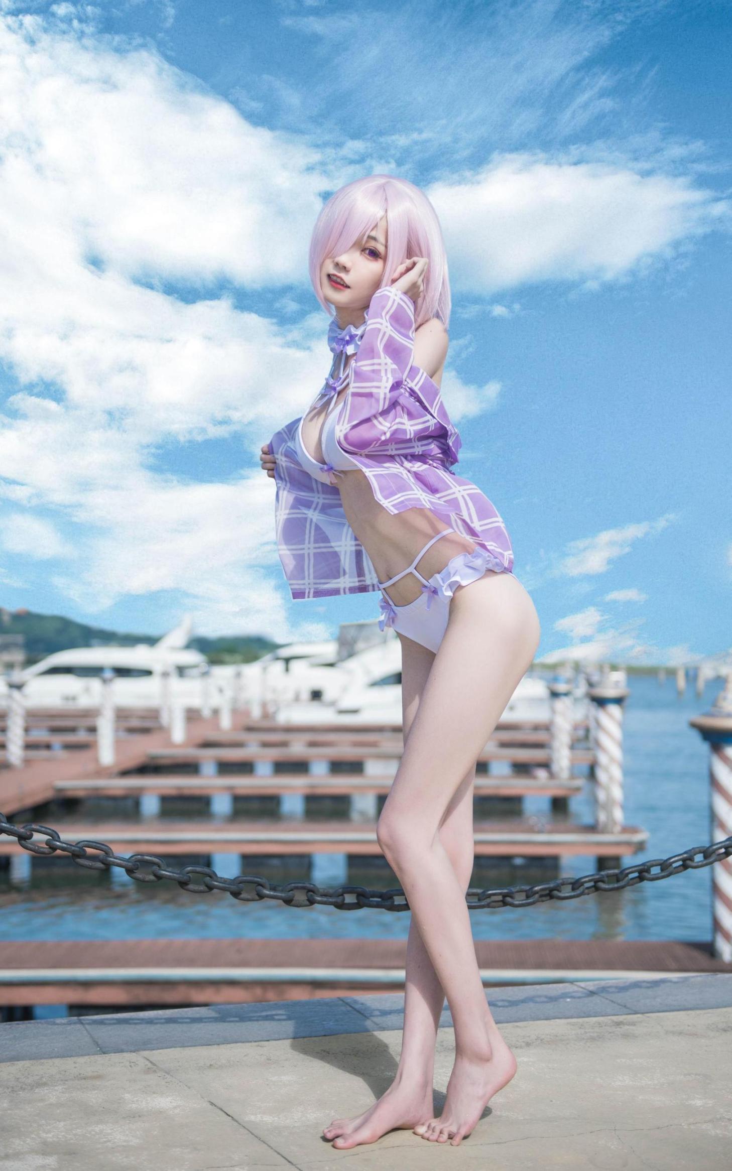 [网络美女] 你的负卿 玛修泳装 高清手机美女壁纸