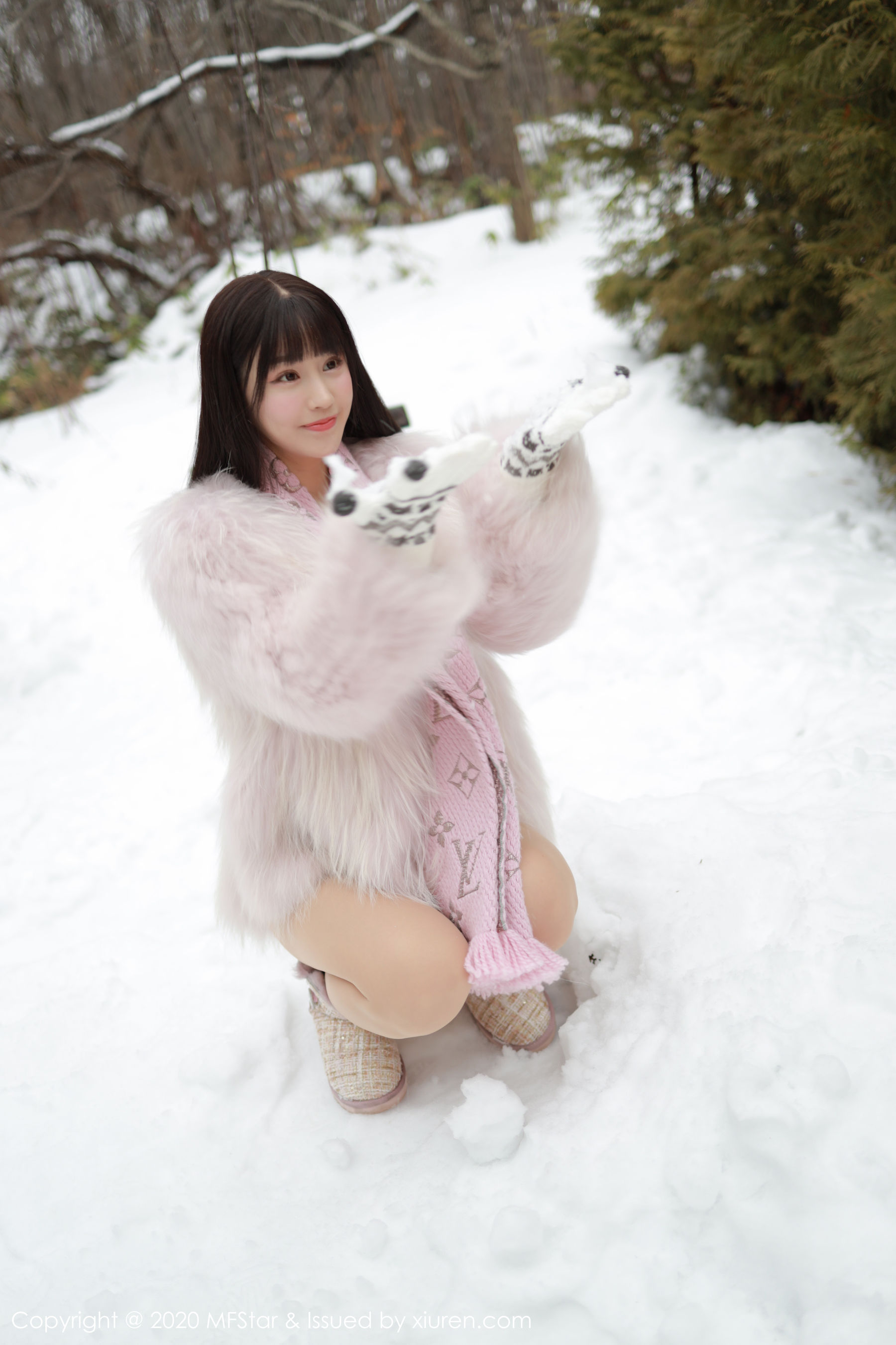 [波萝社] 朱可儿 雪花尤物 高清手机美女壁纸