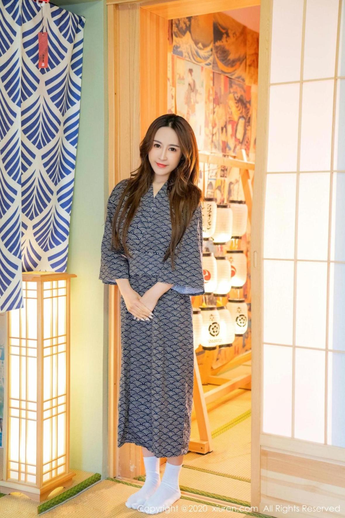 [秀人网] 周井空 和服时尚穿搭高清手机美女壁纸1P