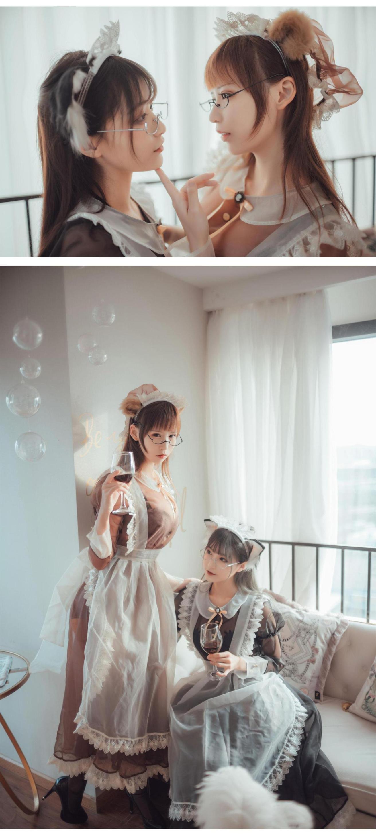 [网络美女] 网络美女 三人女仆高清手机美女壁纸1P