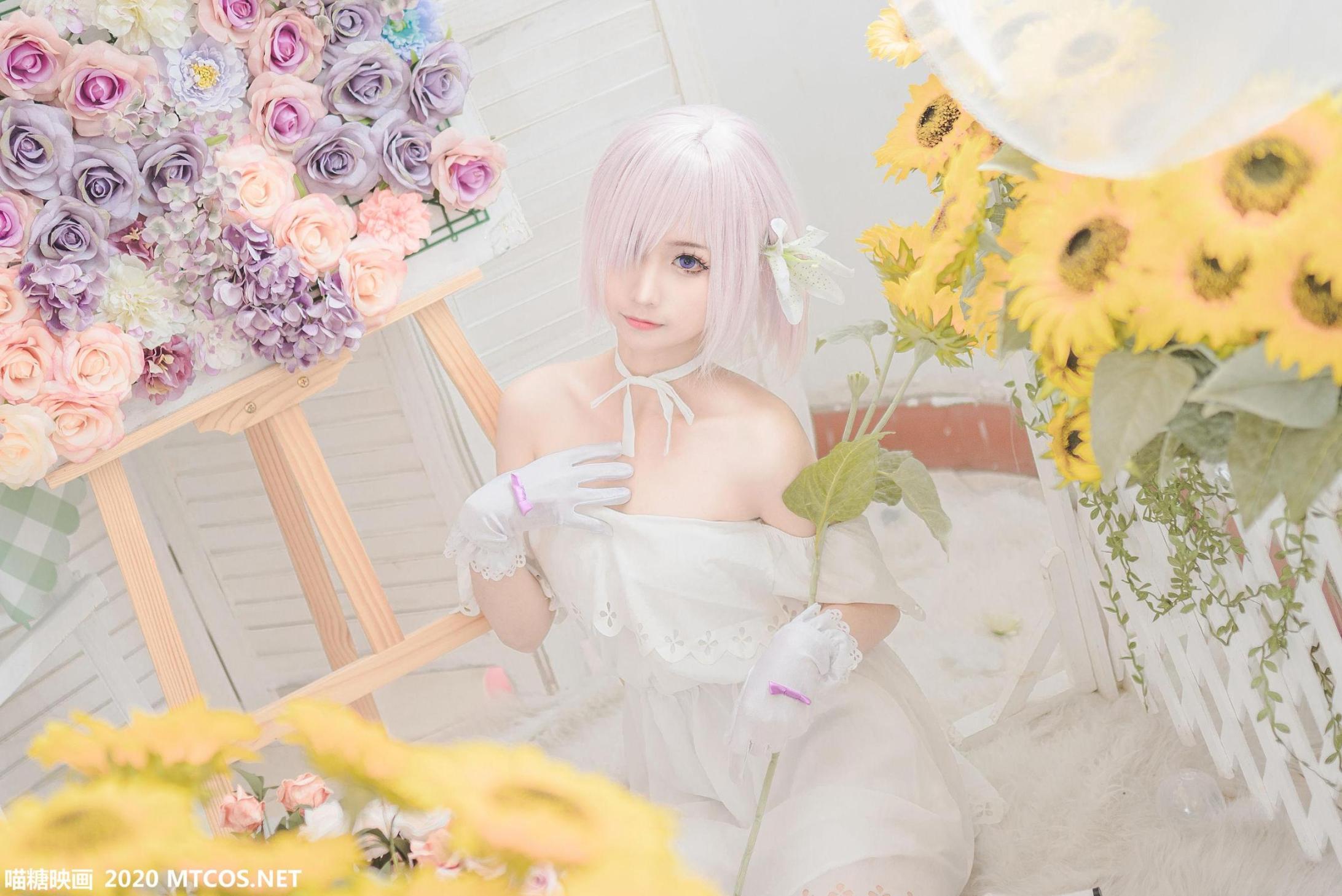 [网络美女] 网络美女 白色玛修高清手机美女壁纸14P