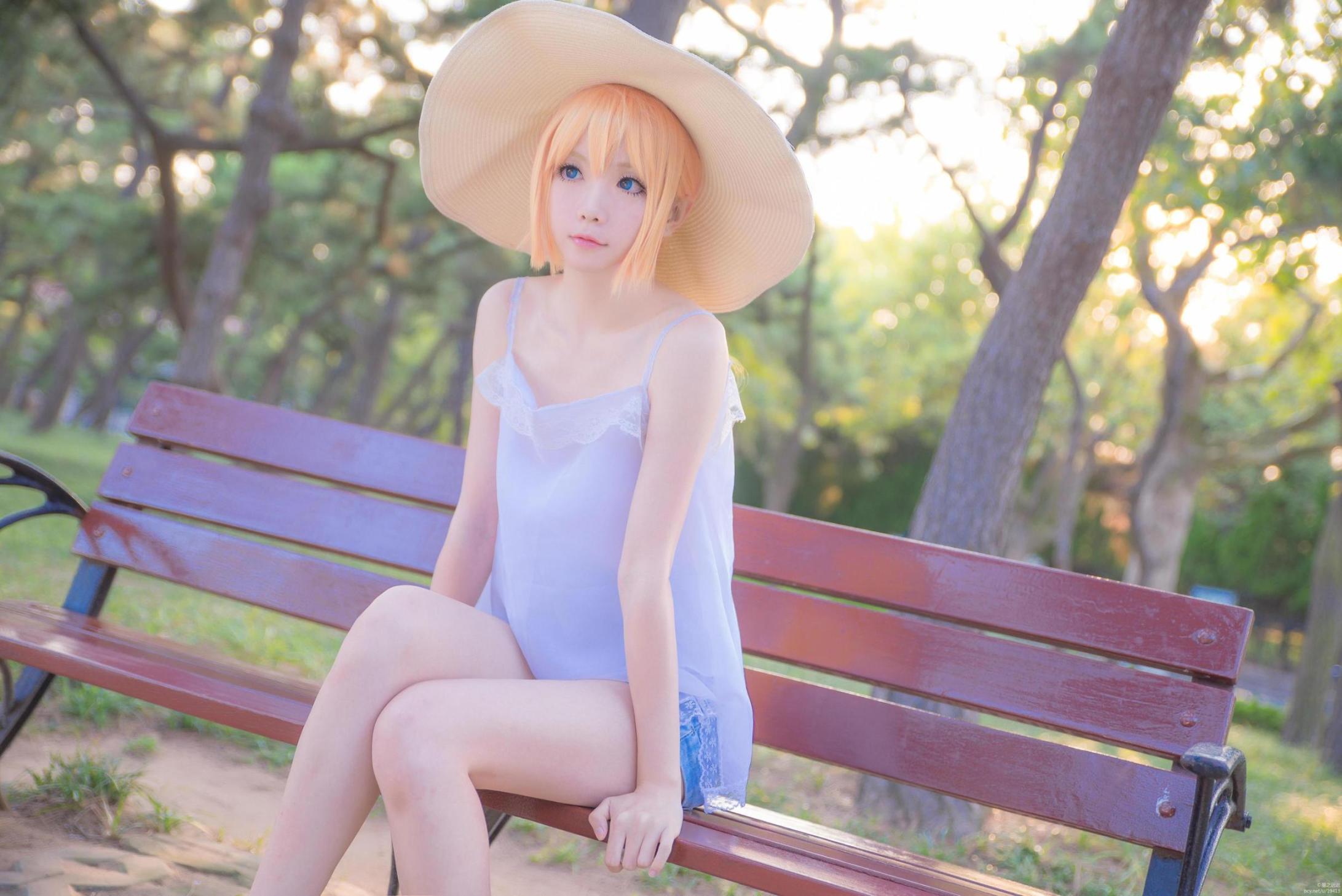 [网络美女] 星之迟迟 刀剑乱舞COS乱藤四郎高清手机美女壁纸5P