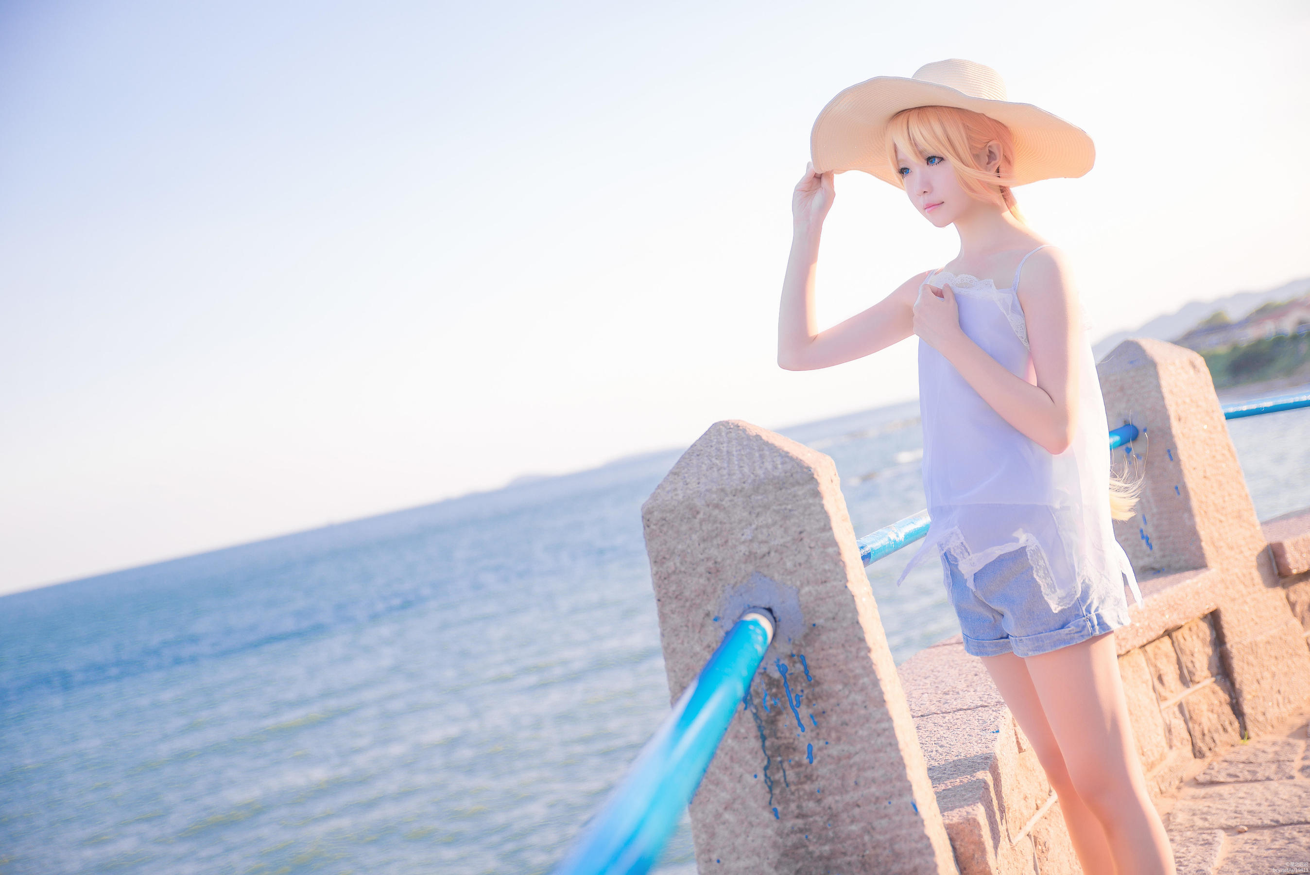 [网络美女] 星之迟迟 刀剑乱舞COS乱藤四郎高清手机美女壁纸2P