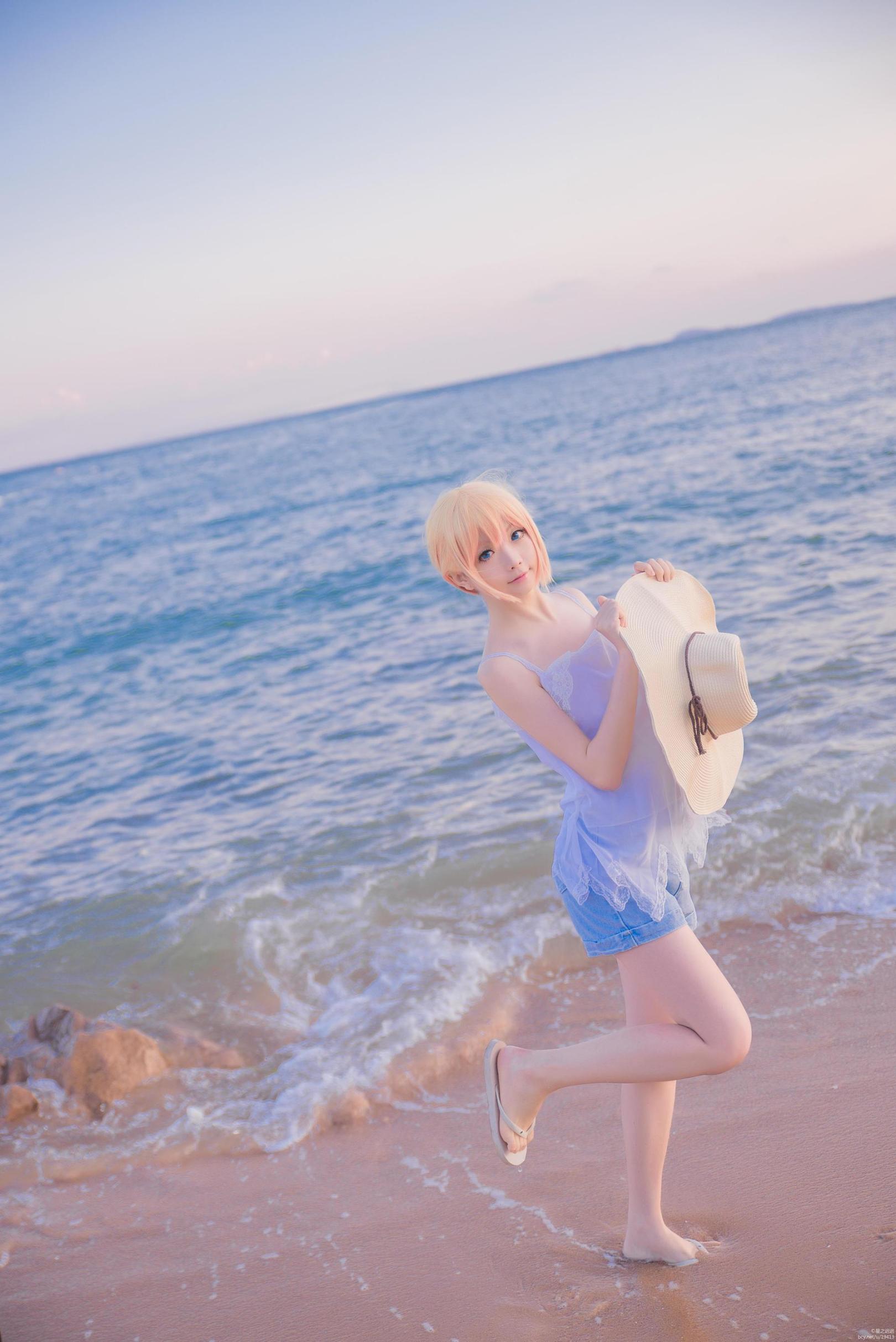 [网络美女] 星之迟迟 刀剑乱舞COS乱藤四郎高清手机美女壁纸15P