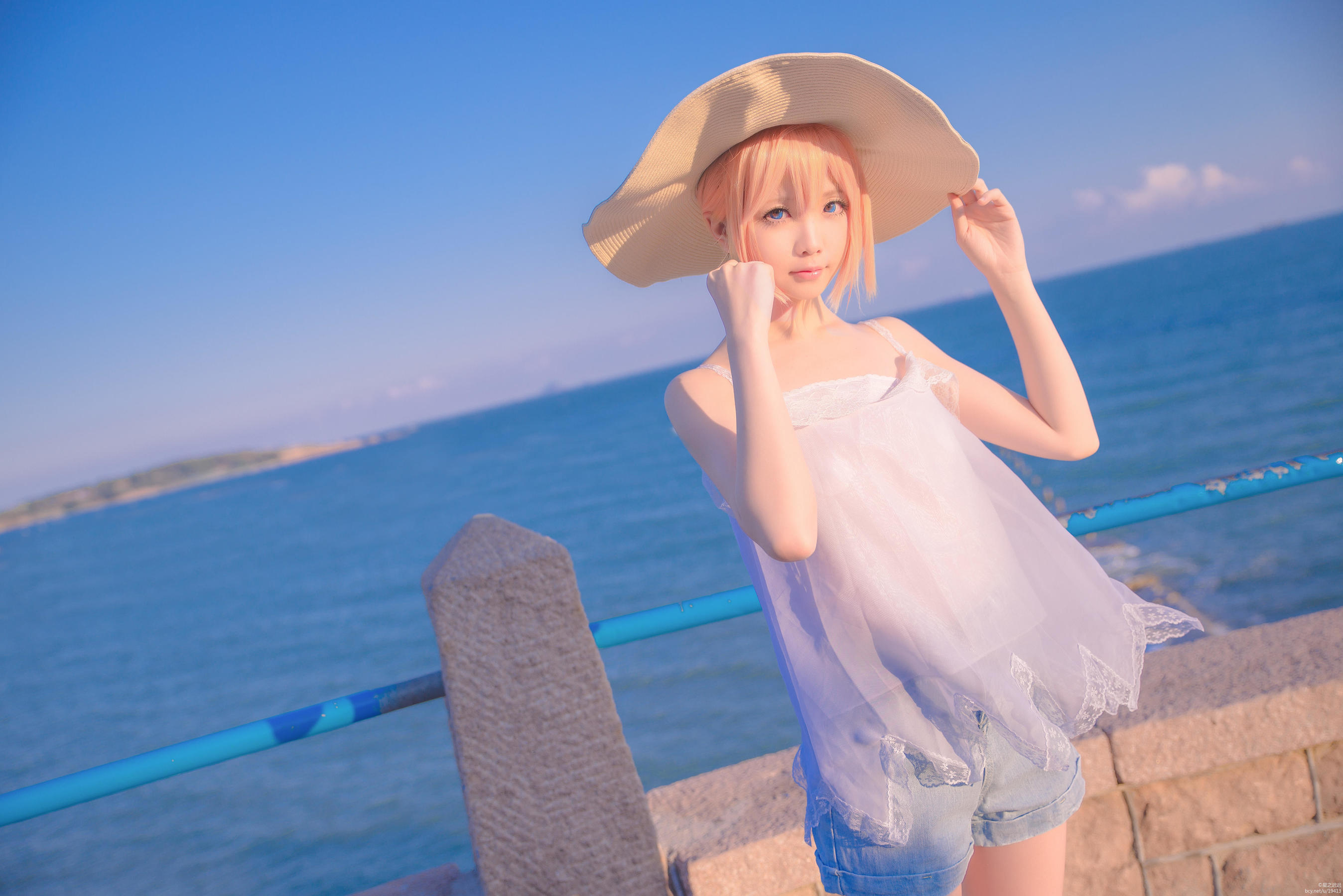 [网络美女] 星之迟迟 刀剑乱舞COS乱藤四郎高清手机美女壁纸4P