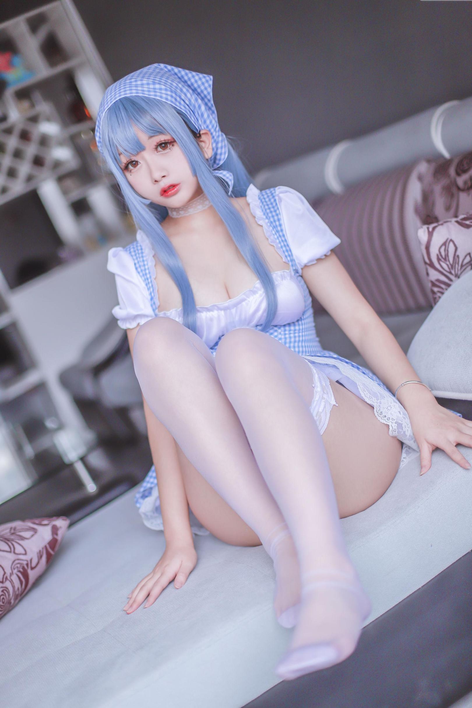 [网络美女] 日奈娇 蓝色女仆 高清手机美女壁纸