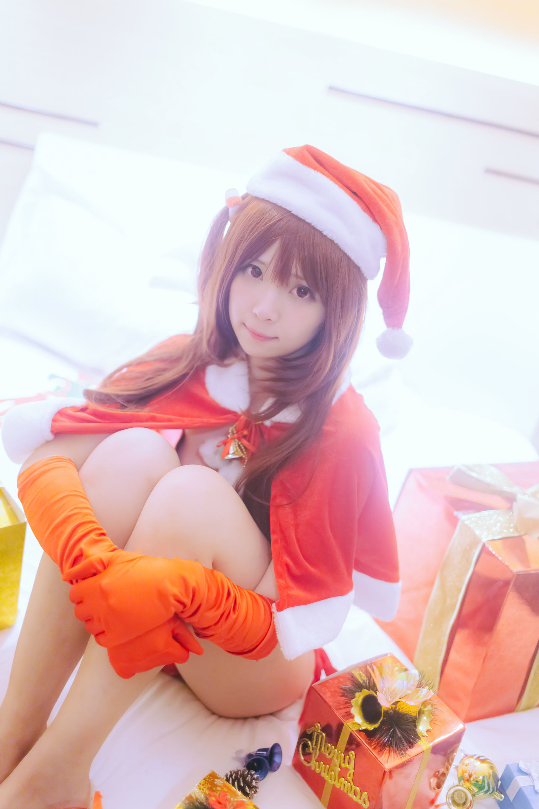 [网络美女] 闪月半 Merry Christmas高清手机美女壁纸3P