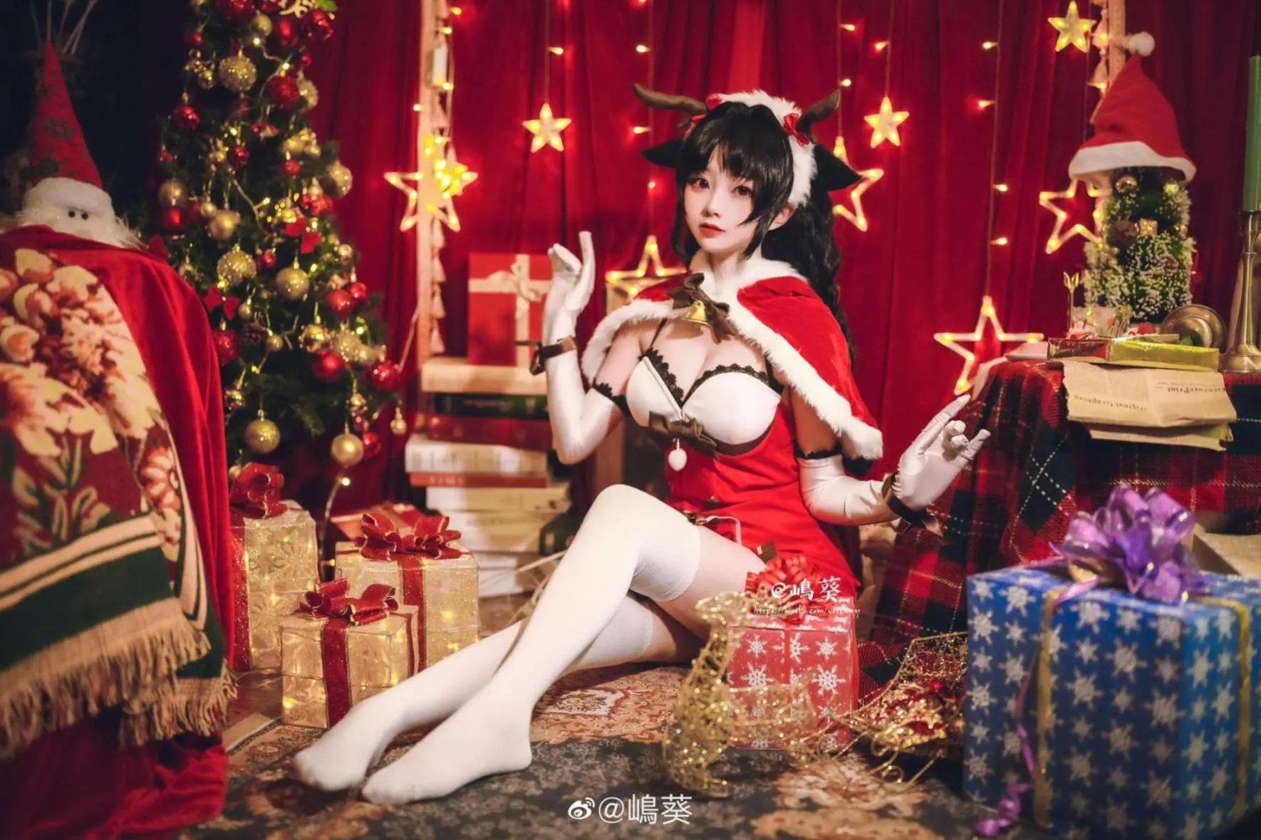 嶋葵 碧蓝航线 大潮 驯鹿与圣诞礼物高清写真5P