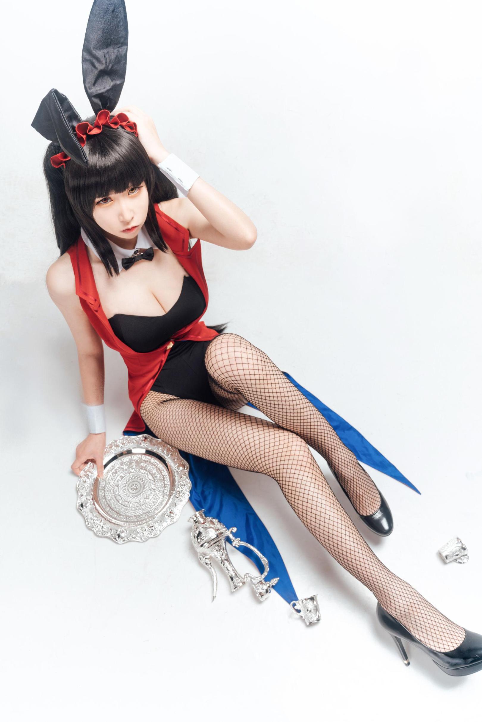 [网络美女] 爱老师_PhD 狂三 兔女郎高清手机美女壁纸7P