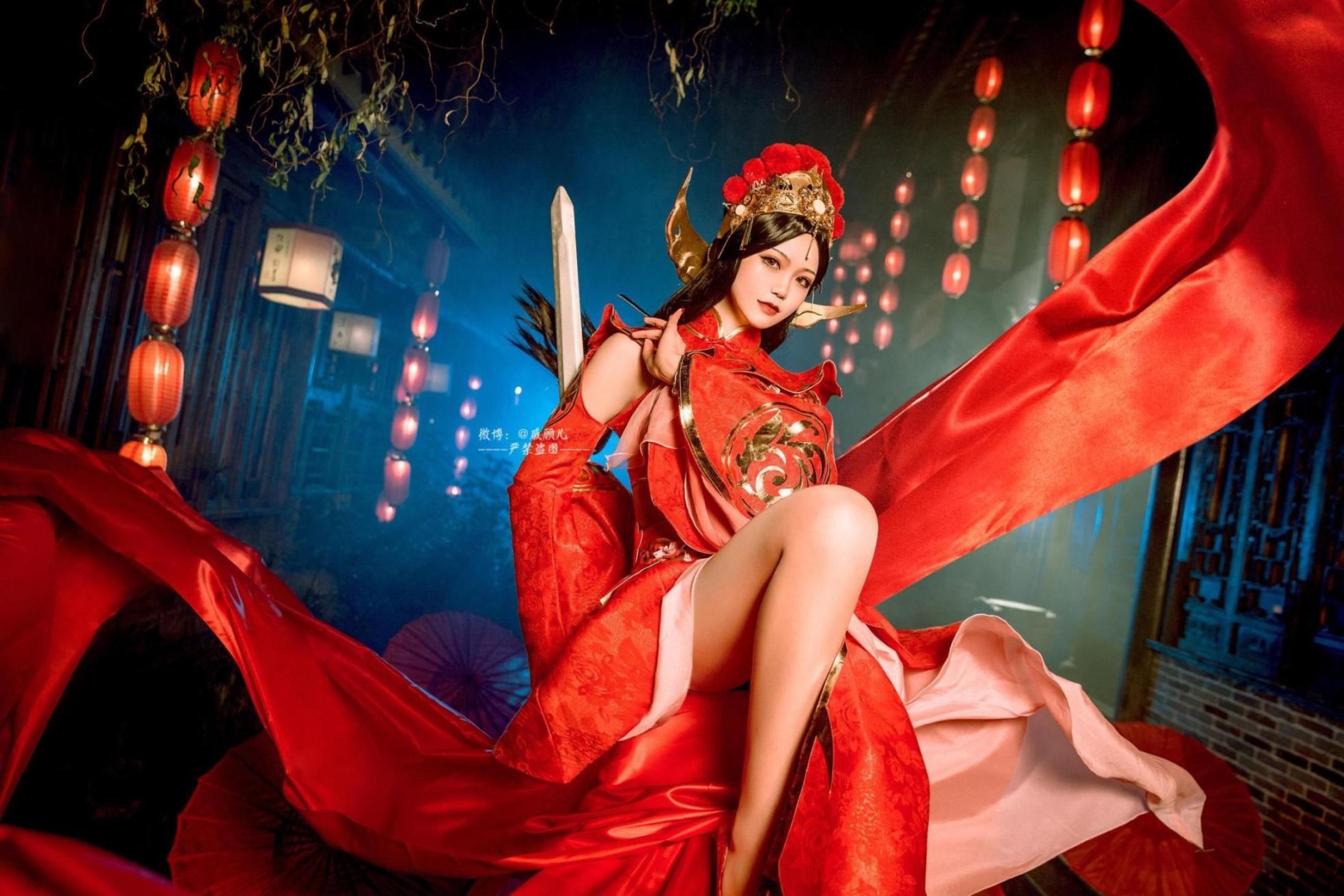 [网络美女] 戚顾儿 王者荣耀 露娜一生所爱高清手机美女壁纸10P