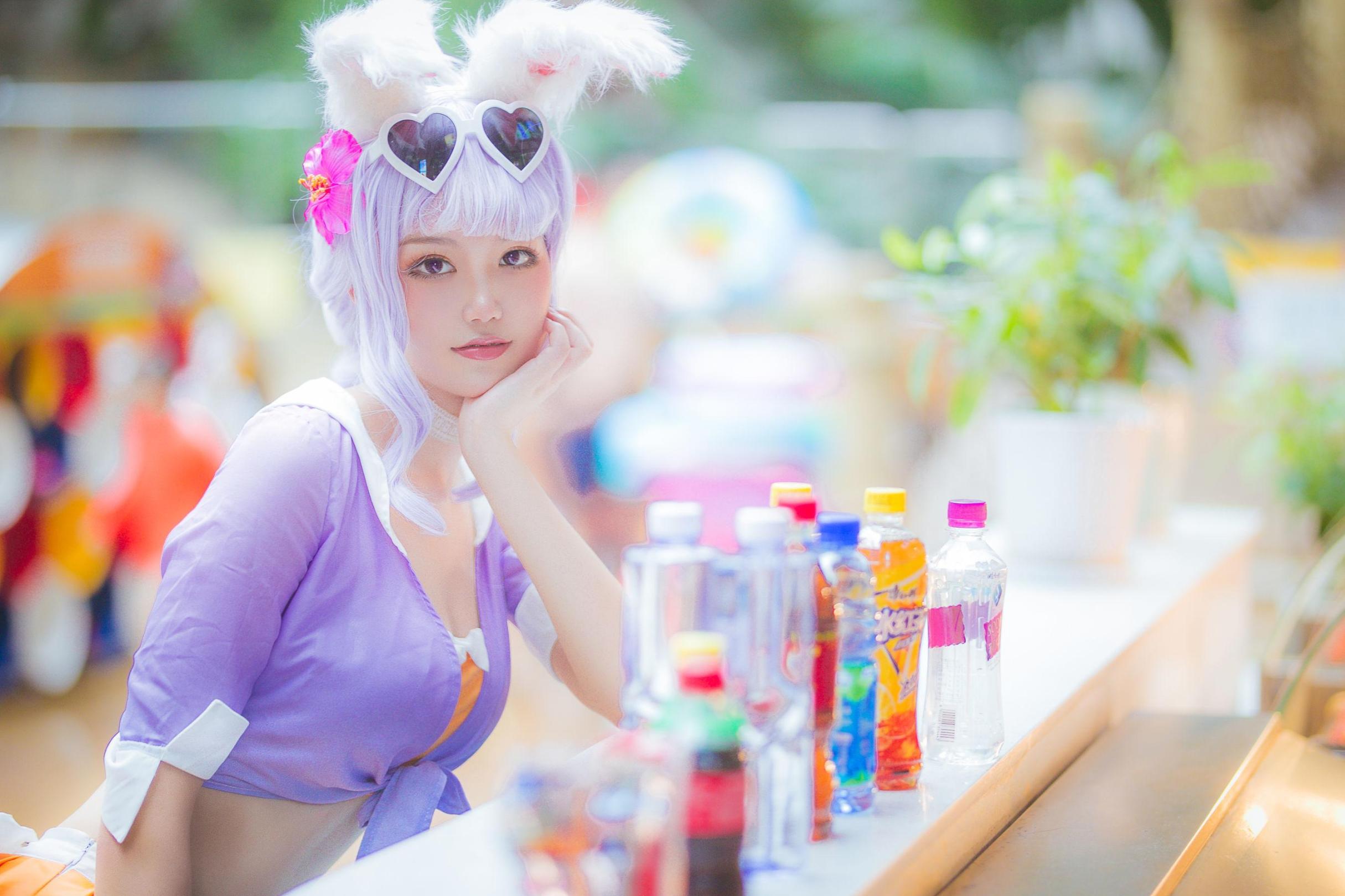 [网络美女] 戚顾儿 王者荣耀 公孙离蜜桔之夏高清手机美女壁纸15P