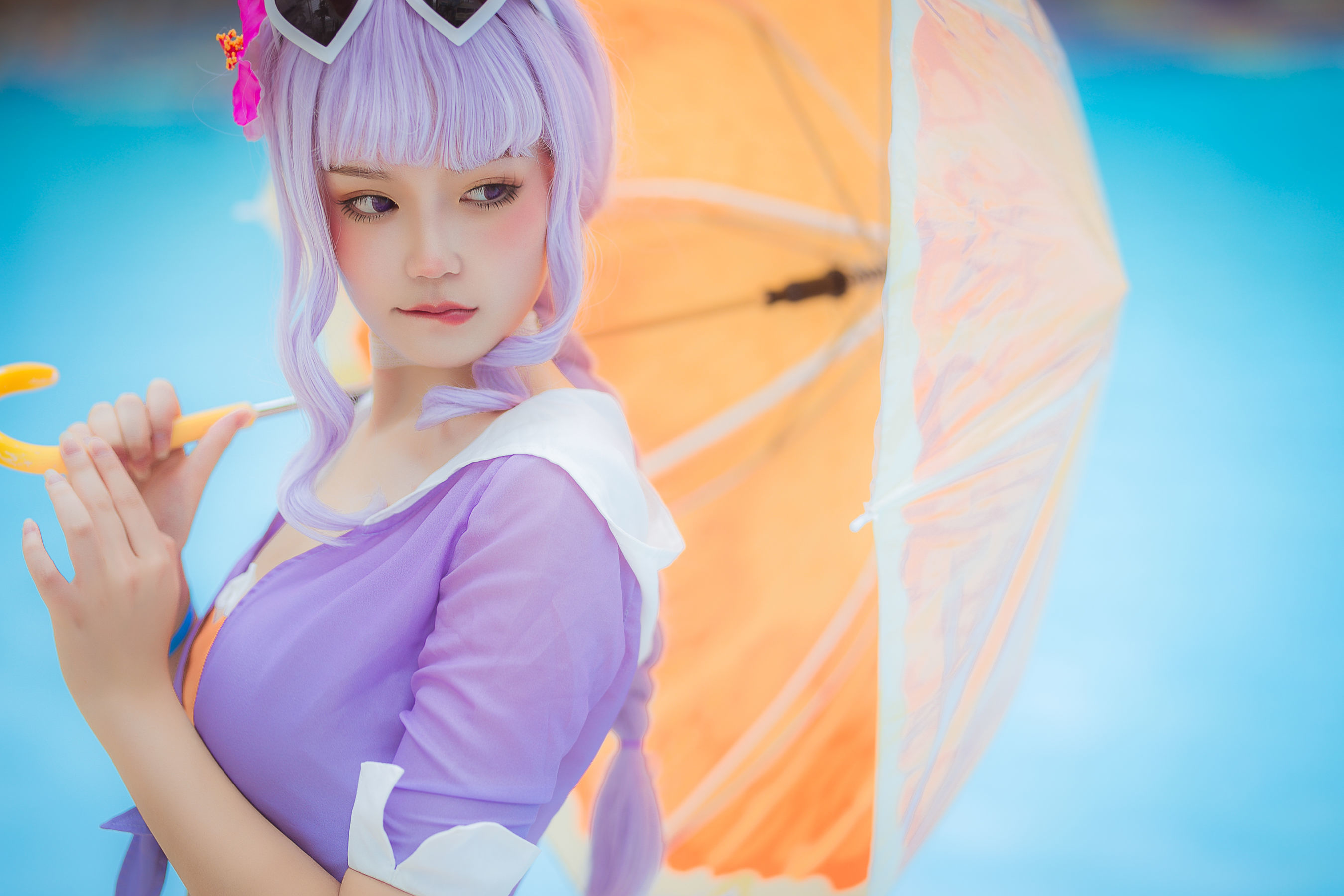 [网络美女] 戚顾儿 王者荣耀 公孙离蜜桔之夏高清手机美女壁纸11P