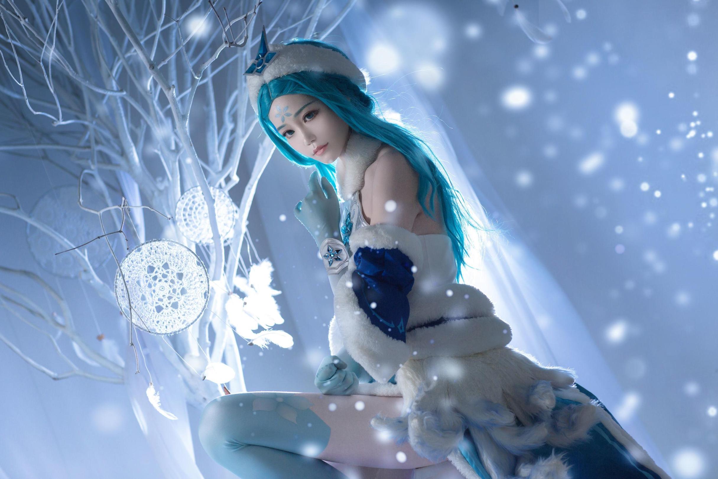 [网络美女] 戚顾儿 王者荣耀 王昭君高清手机美女壁纸7P