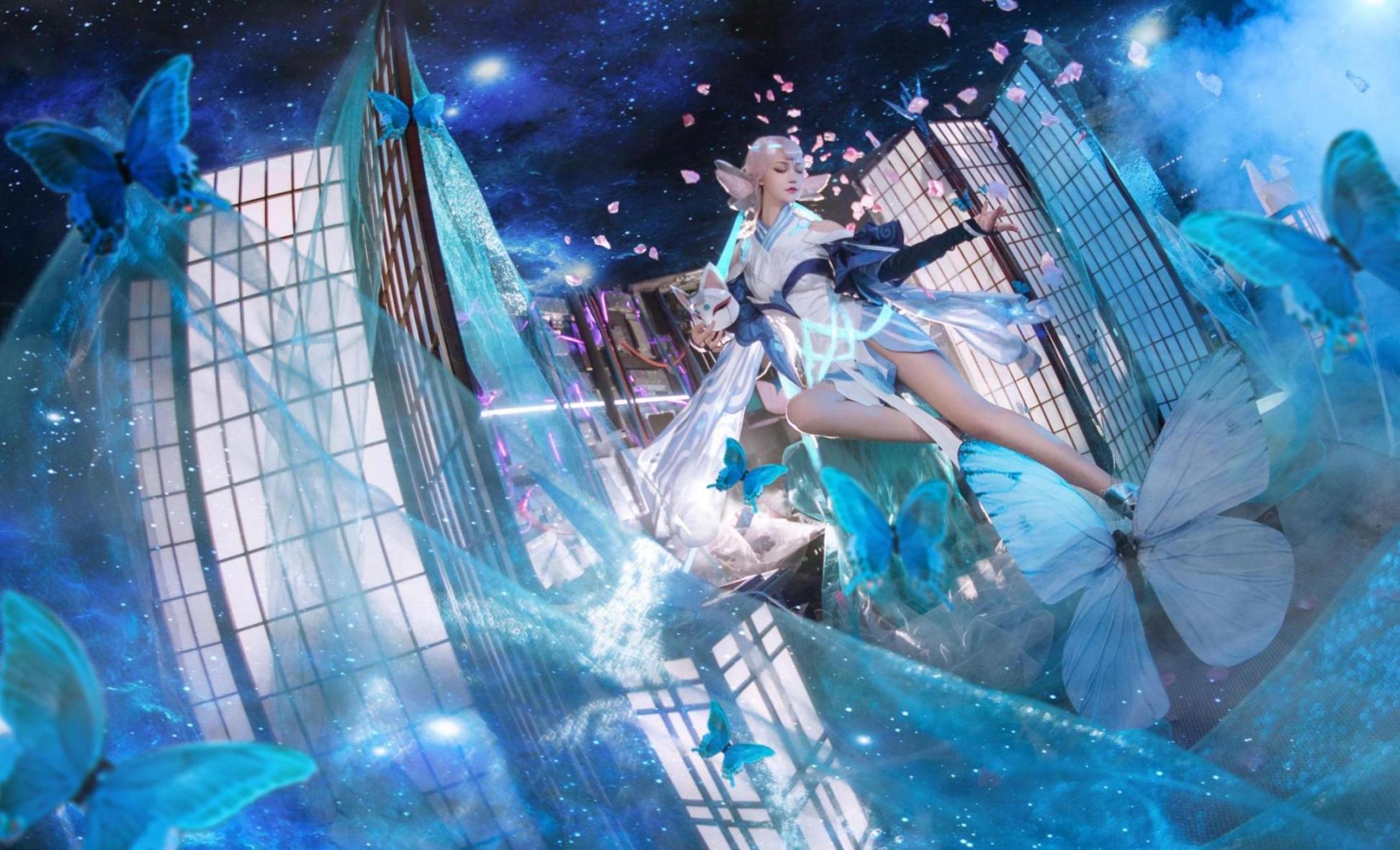 [网络美女] 戚顾儿 王者荣耀 貂蝉高清手机美女壁纸7P