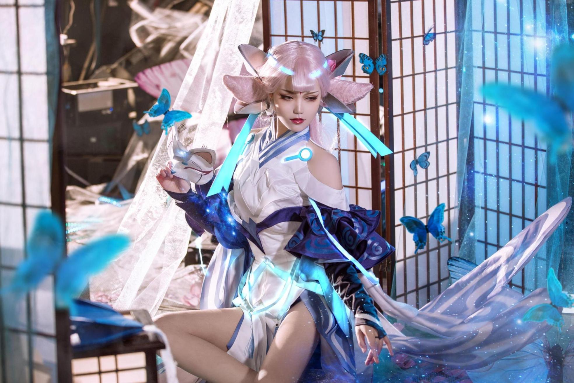 [网络美女] 戚顾儿 王者荣耀 貂蝉高清手机美女壁纸14P