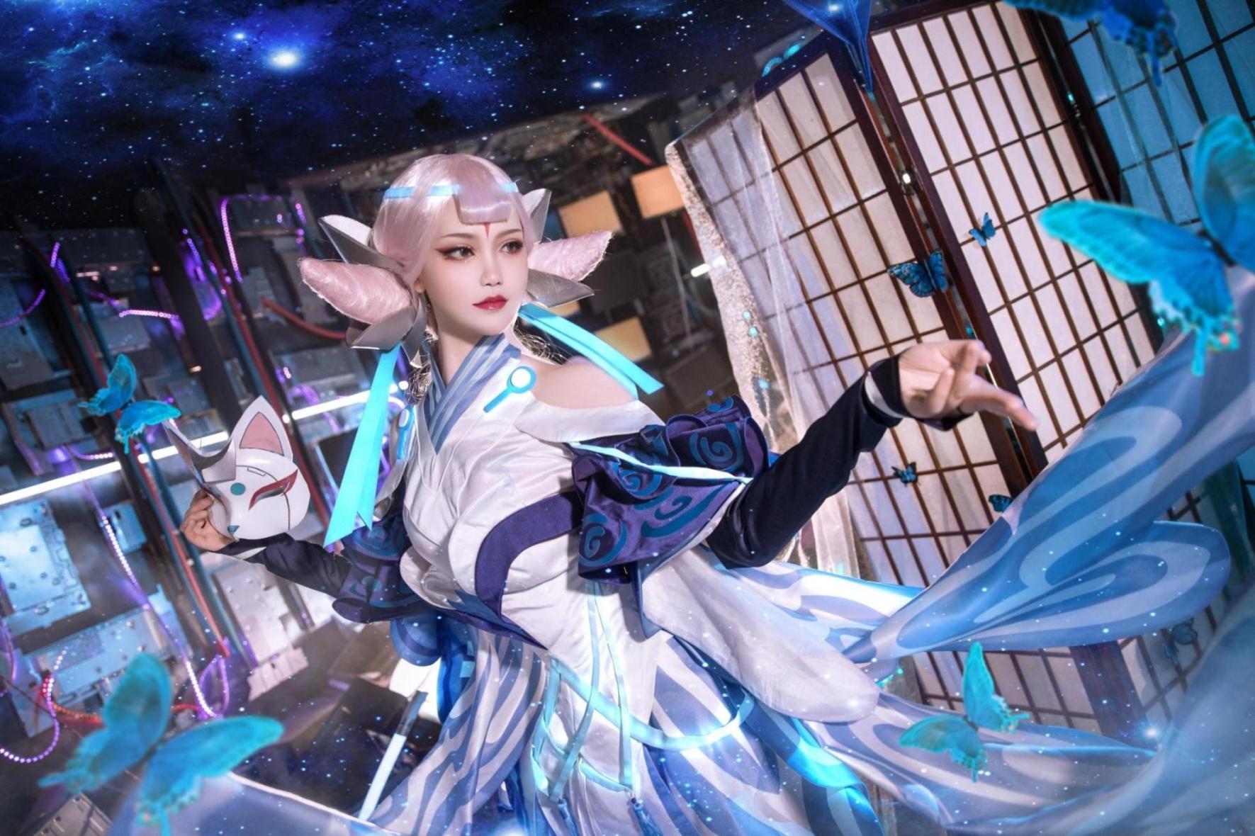 [网络美女] 戚顾儿 王者荣耀 貂蝉高清手机美女壁纸5P