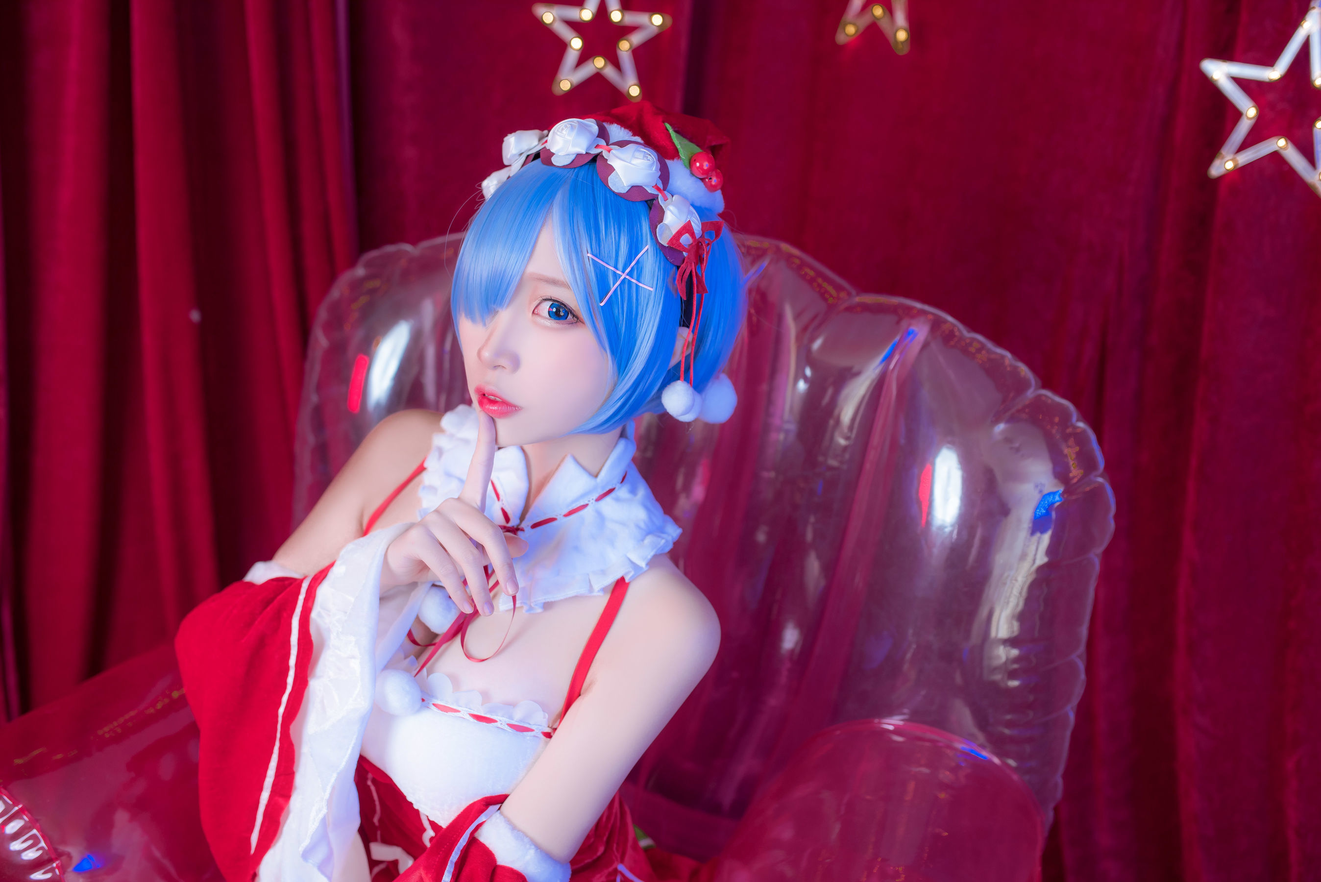 [网络美女] 二佐Nisa 雷姆圣诞 高清手机美女壁纸