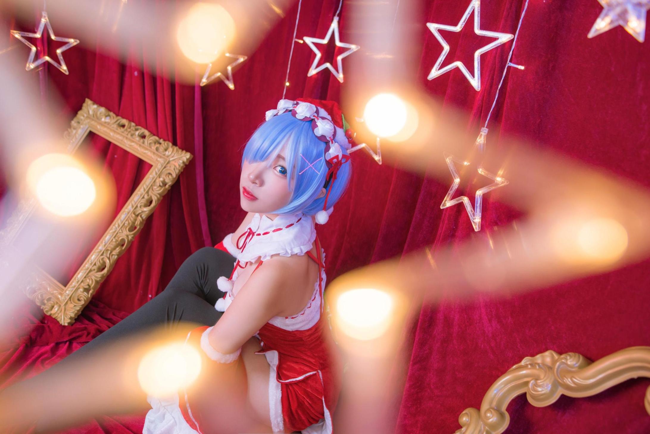 [网络美女] 二佐Nisa 雷姆圣诞高清手机美女壁纸35P