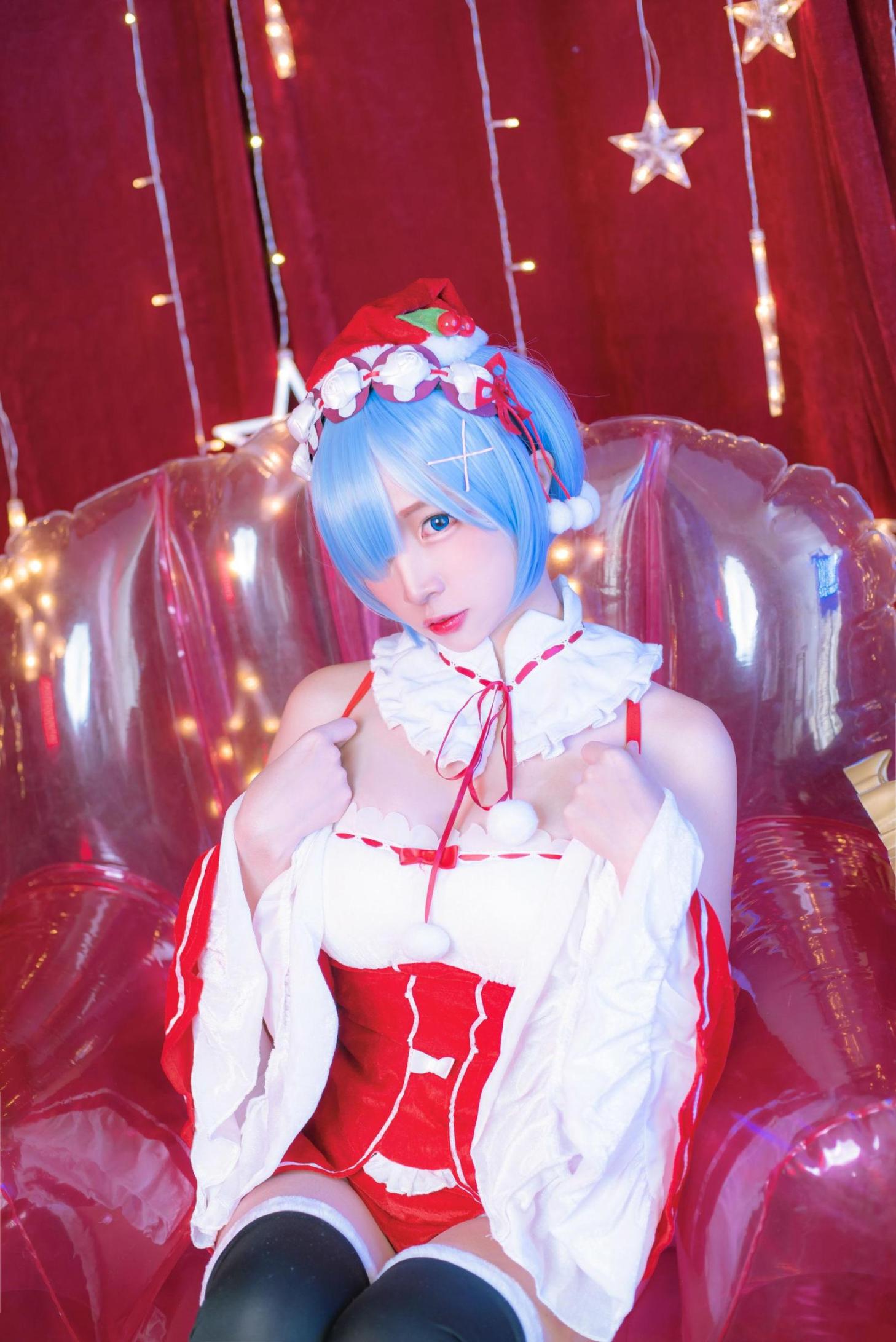 [网络美女] 二佐Nisa 雷姆圣诞高清手机美女壁纸19P