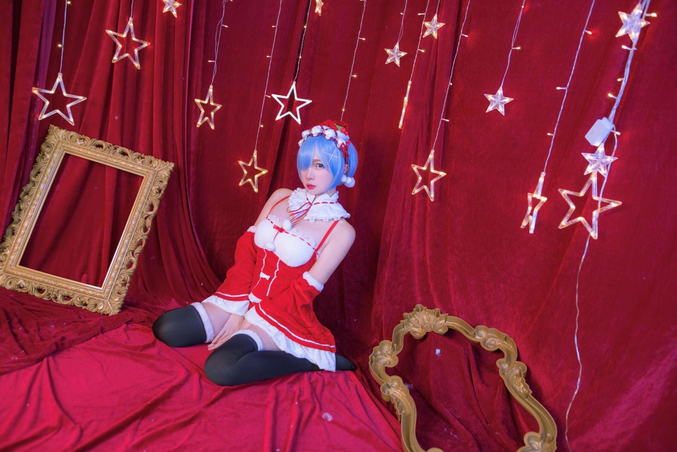 [网络美女] 二佐Nisa 雷姆圣诞高清手机美女壁纸21P