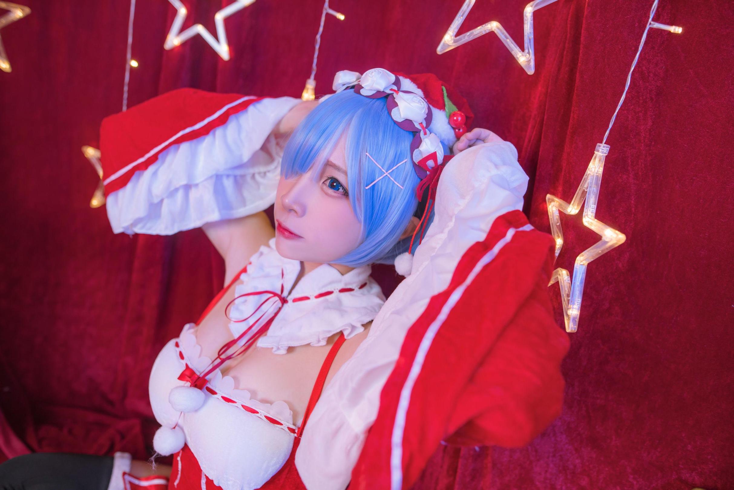 [网络美女] 二佐Nisa 雷姆圣诞高清手机美女壁纸39P