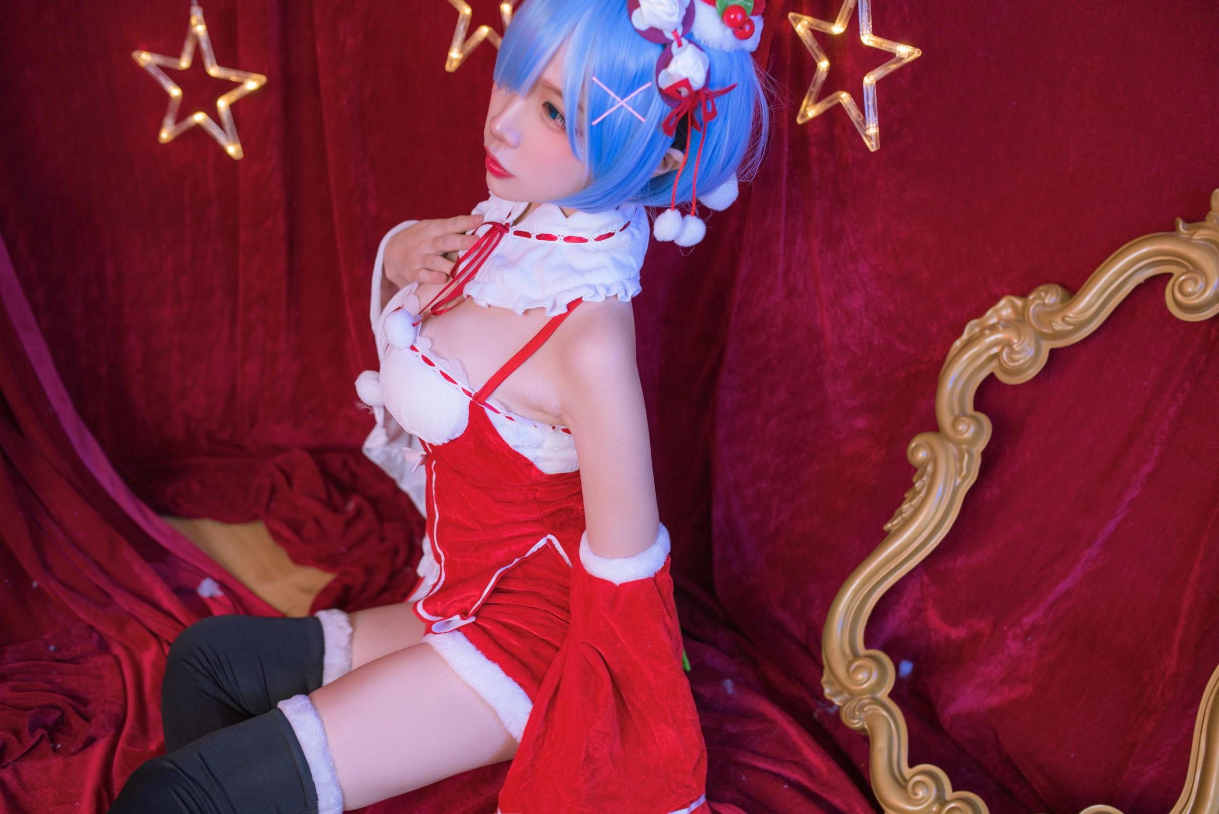 [网络美女] 二佐Nisa 雷姆圣诞高清手机美女壁纸43P