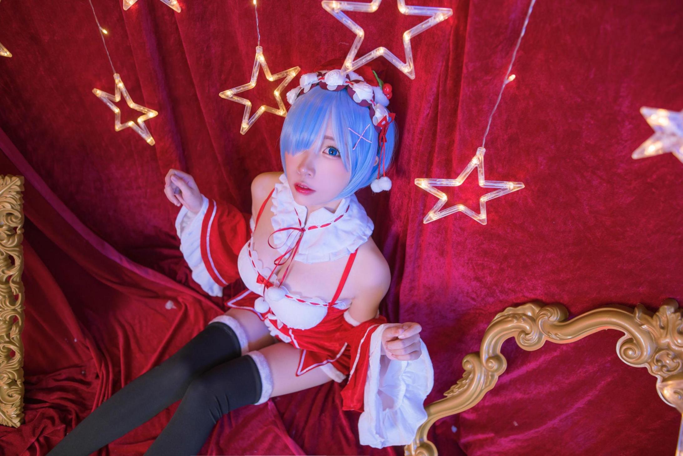 [网络美女] 二佐Nisa 雷姆圣诞高清手机美女壁纸37P