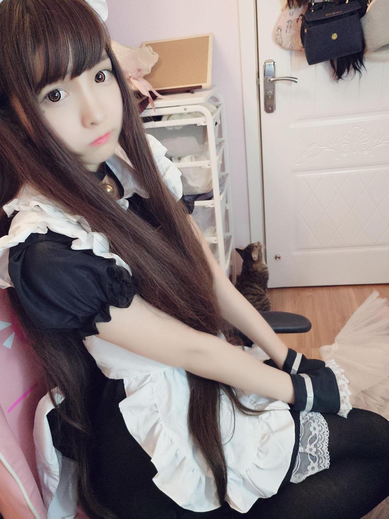 [网络美女] 古川kagura 女仆高清手机美女壁纸3P