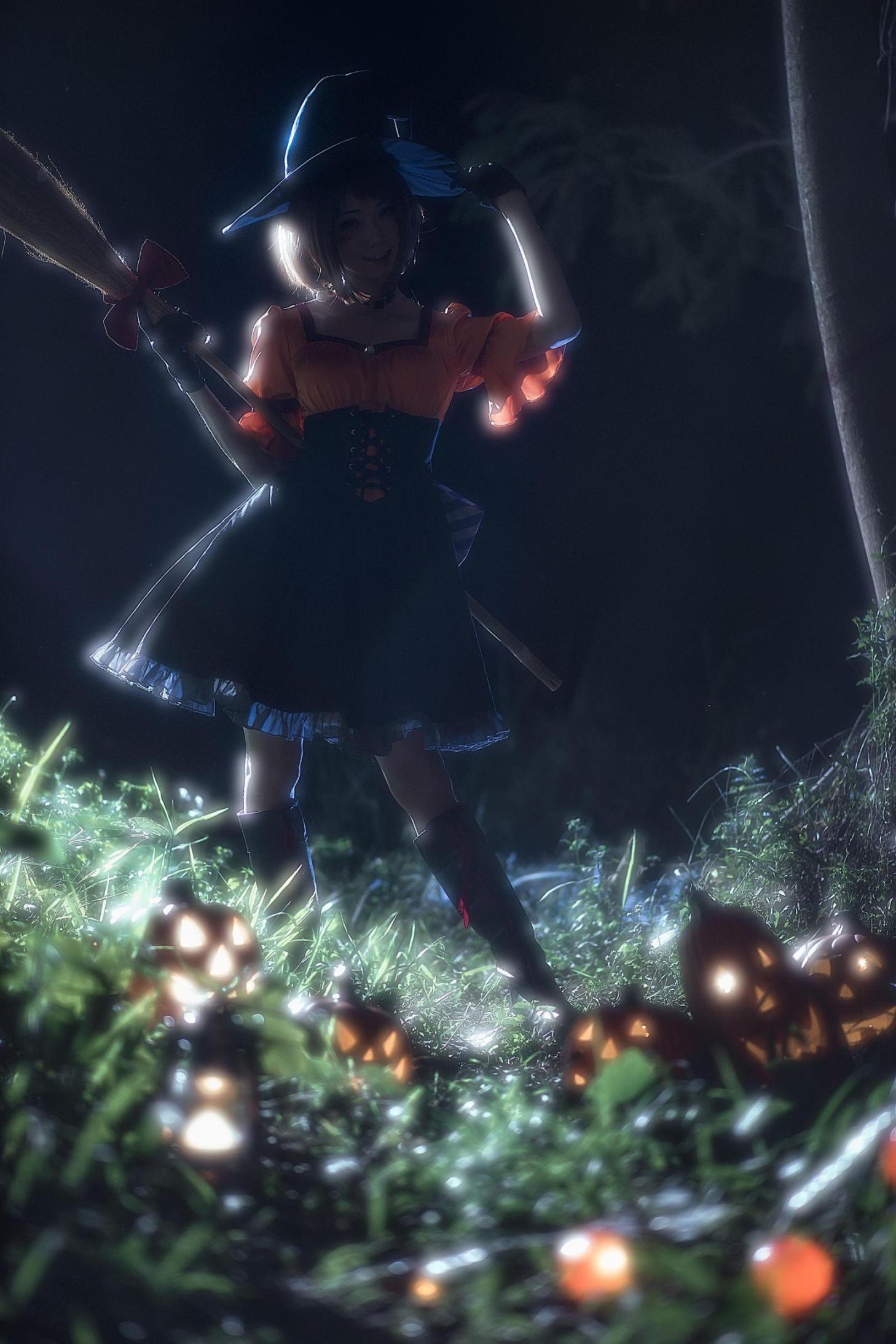 [网络美女] 绮太郎 我的英雄学院 万圣节高清手机美女壁纸13P