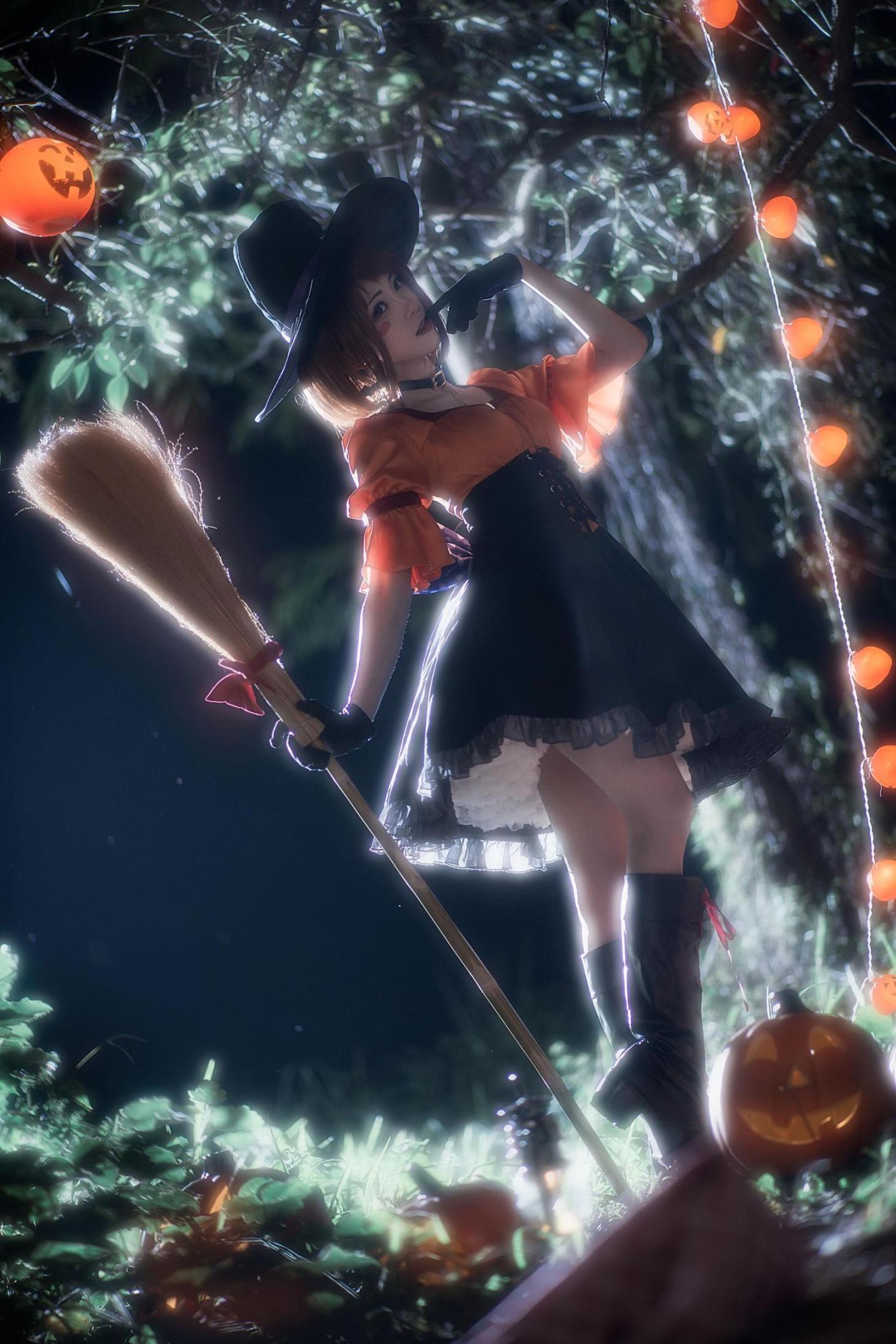 [网络美女] 绮太郎 我的英雄学院 万圣节高清手机美女壁纸14P