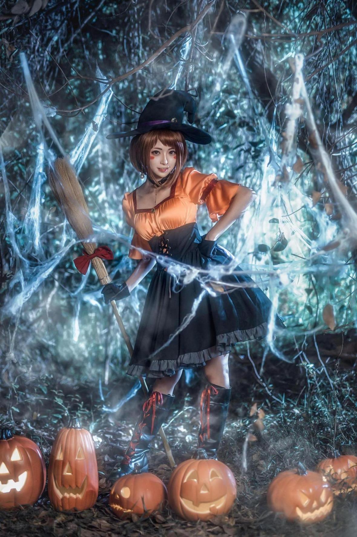 [网络美女] 绮太郎 我的英雄学院 万圣节高清手机美女壁纸11P